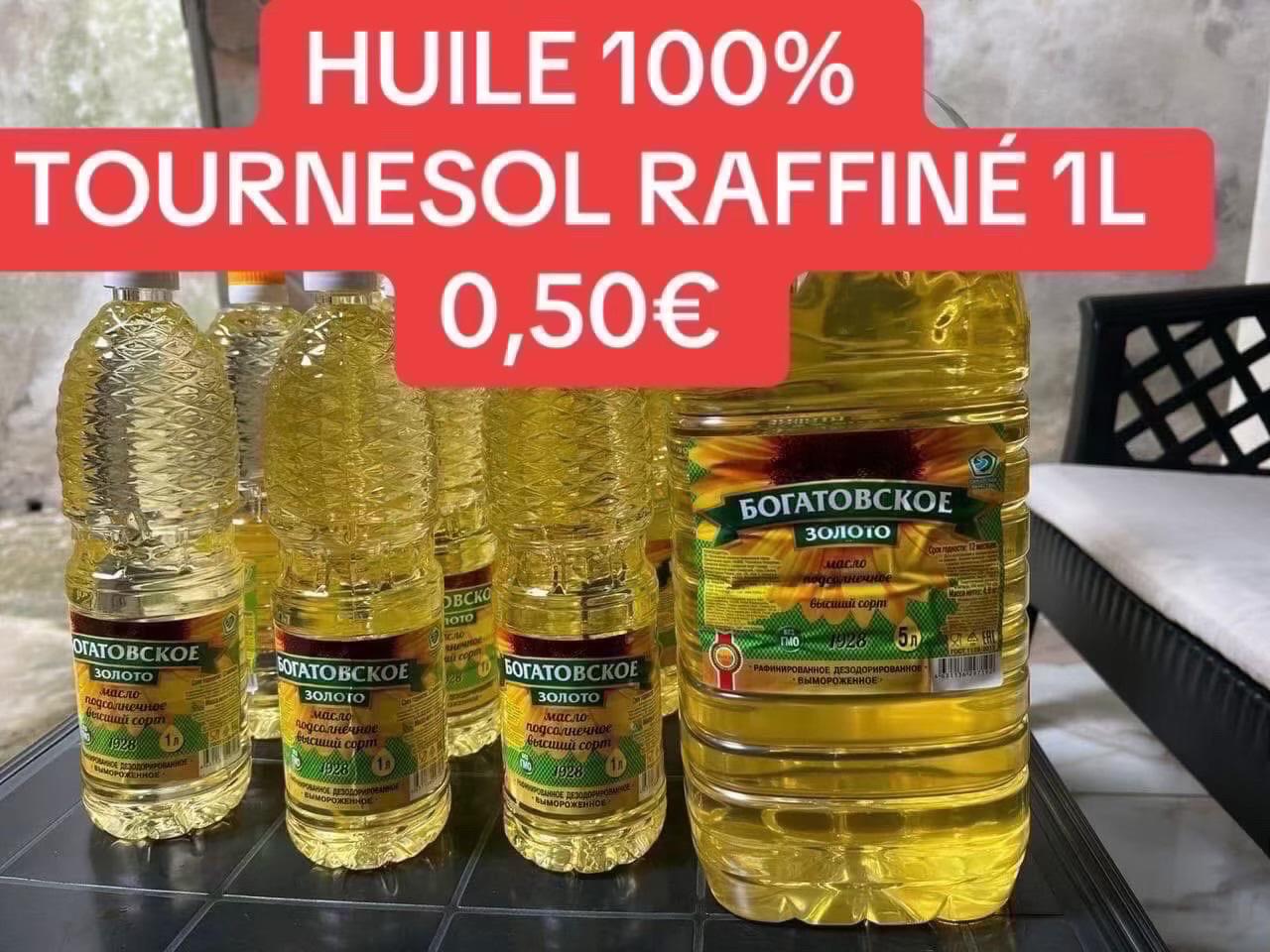 Huile de tournesol raffinée 1L