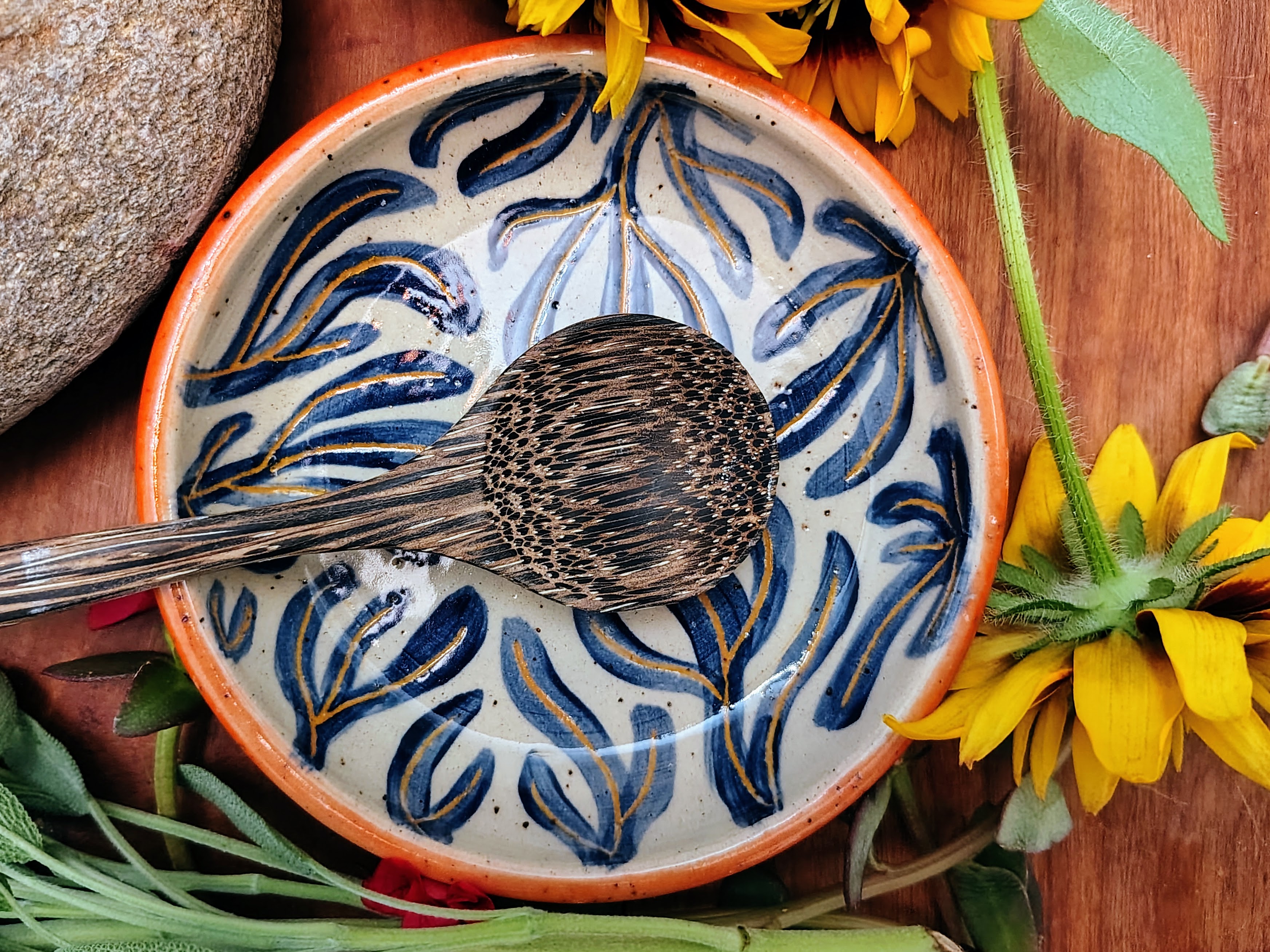 Hand-Painted Ceramic Plate 