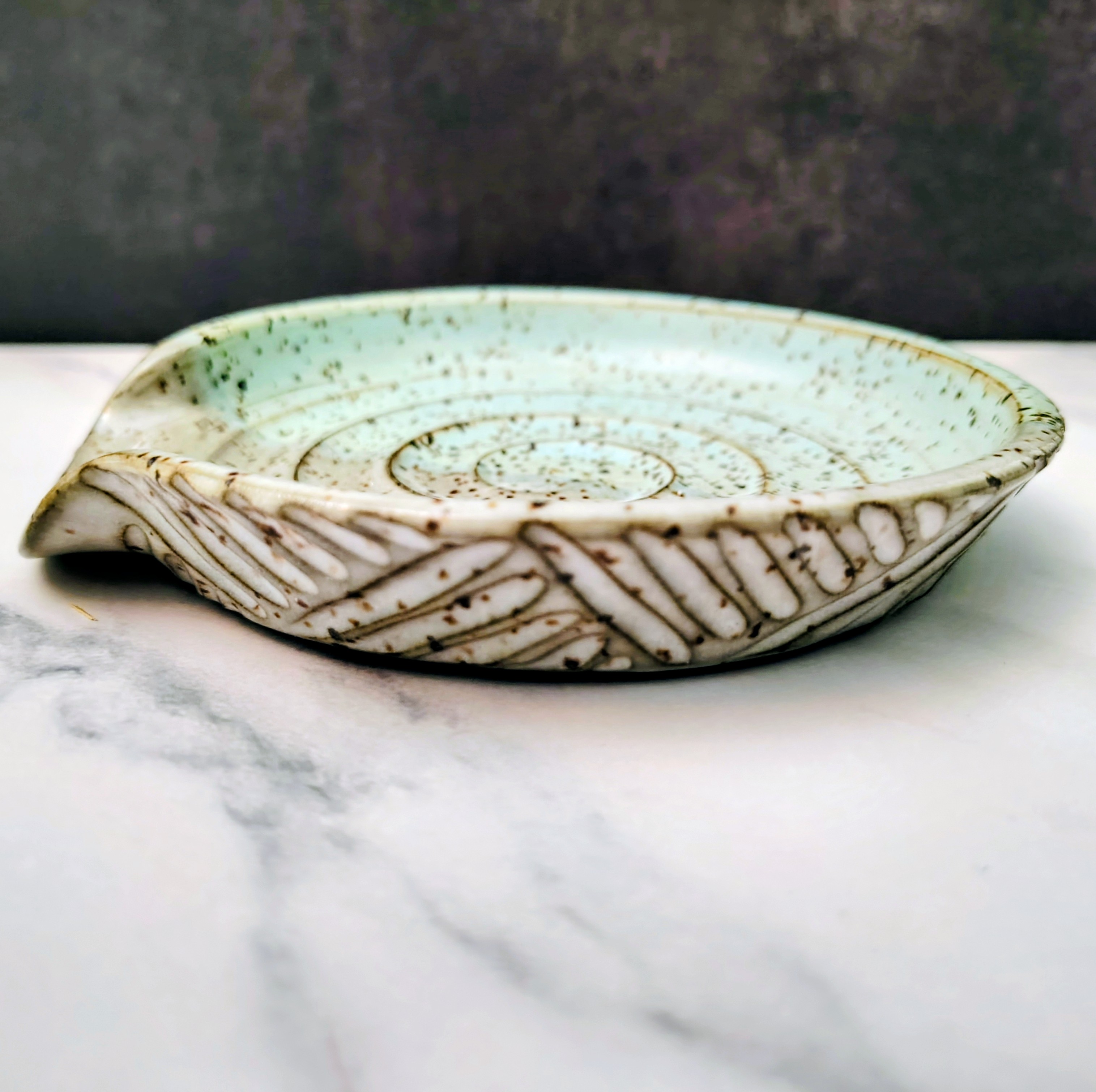 Handmade Ceramic Spiral Soap Dish