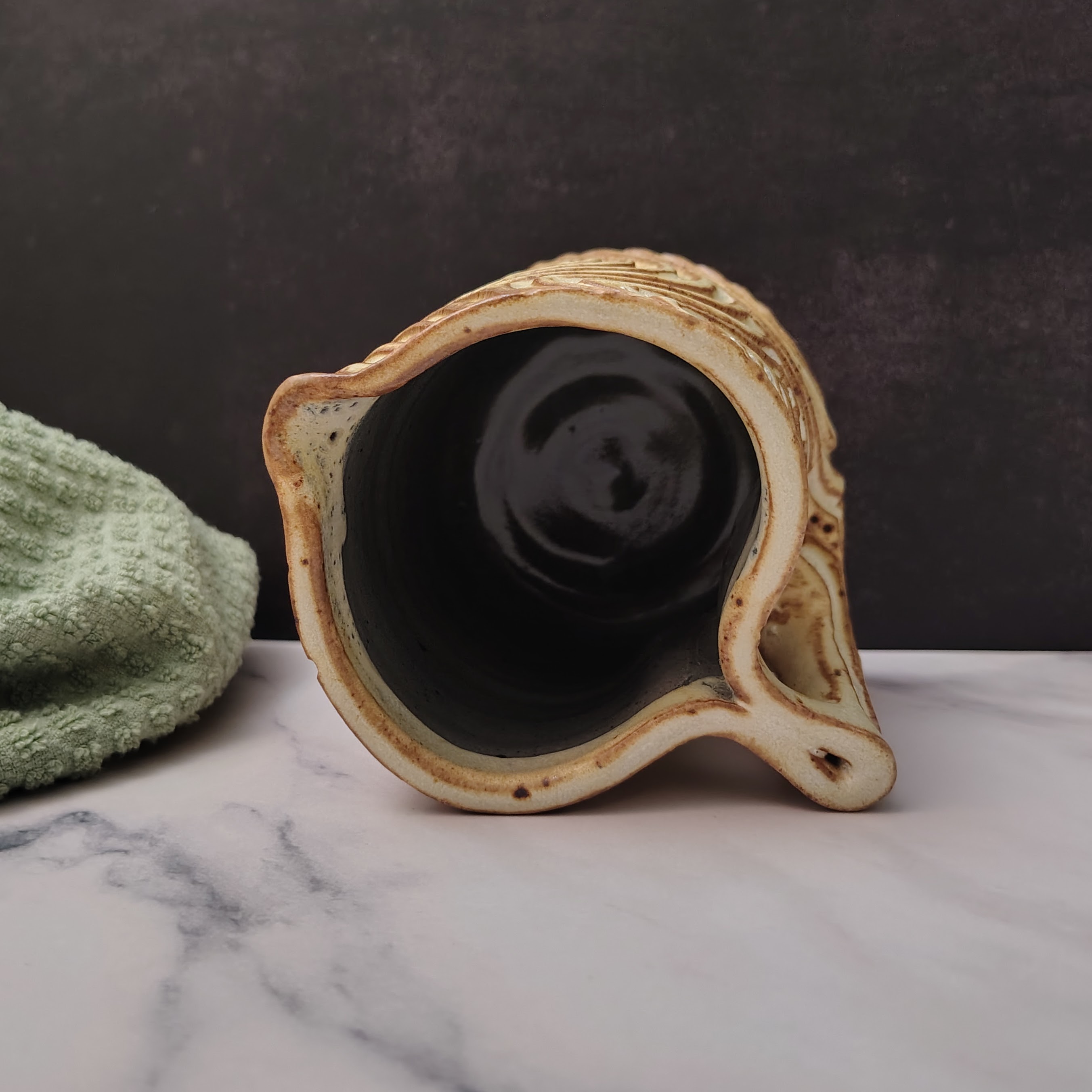 Handcrafted Ceramic Pitcher - 14 oz capacity