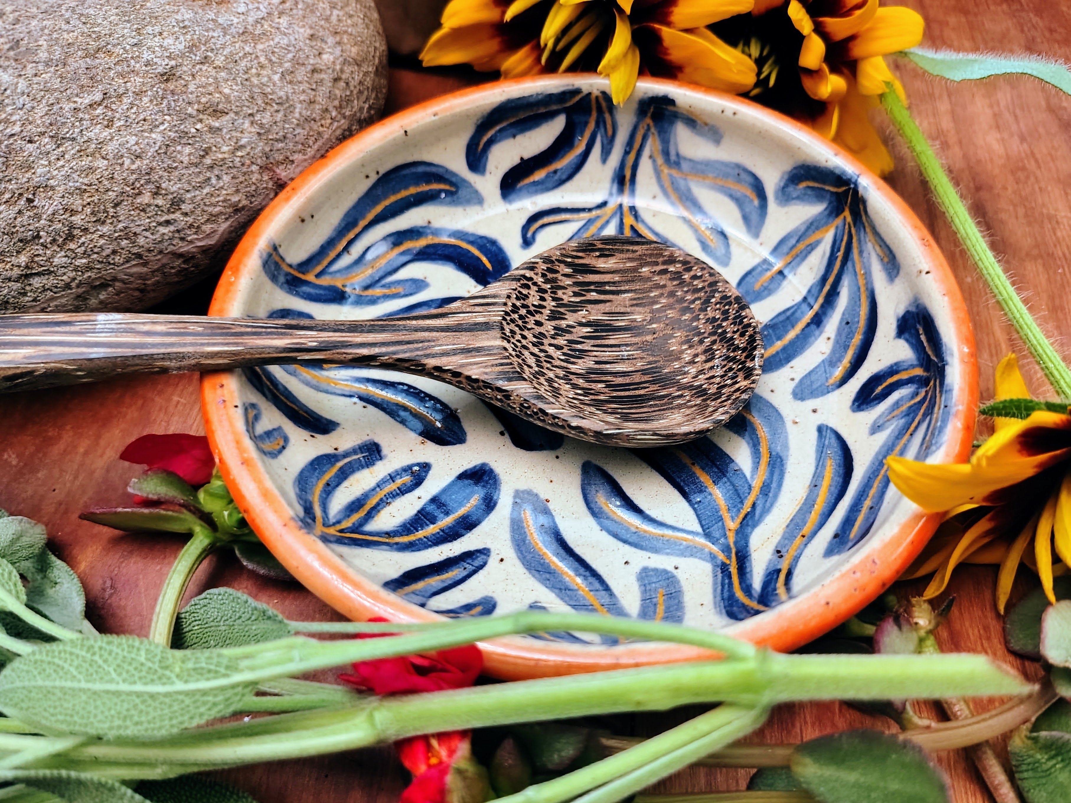 Hand-Painted Ceramic Plate 