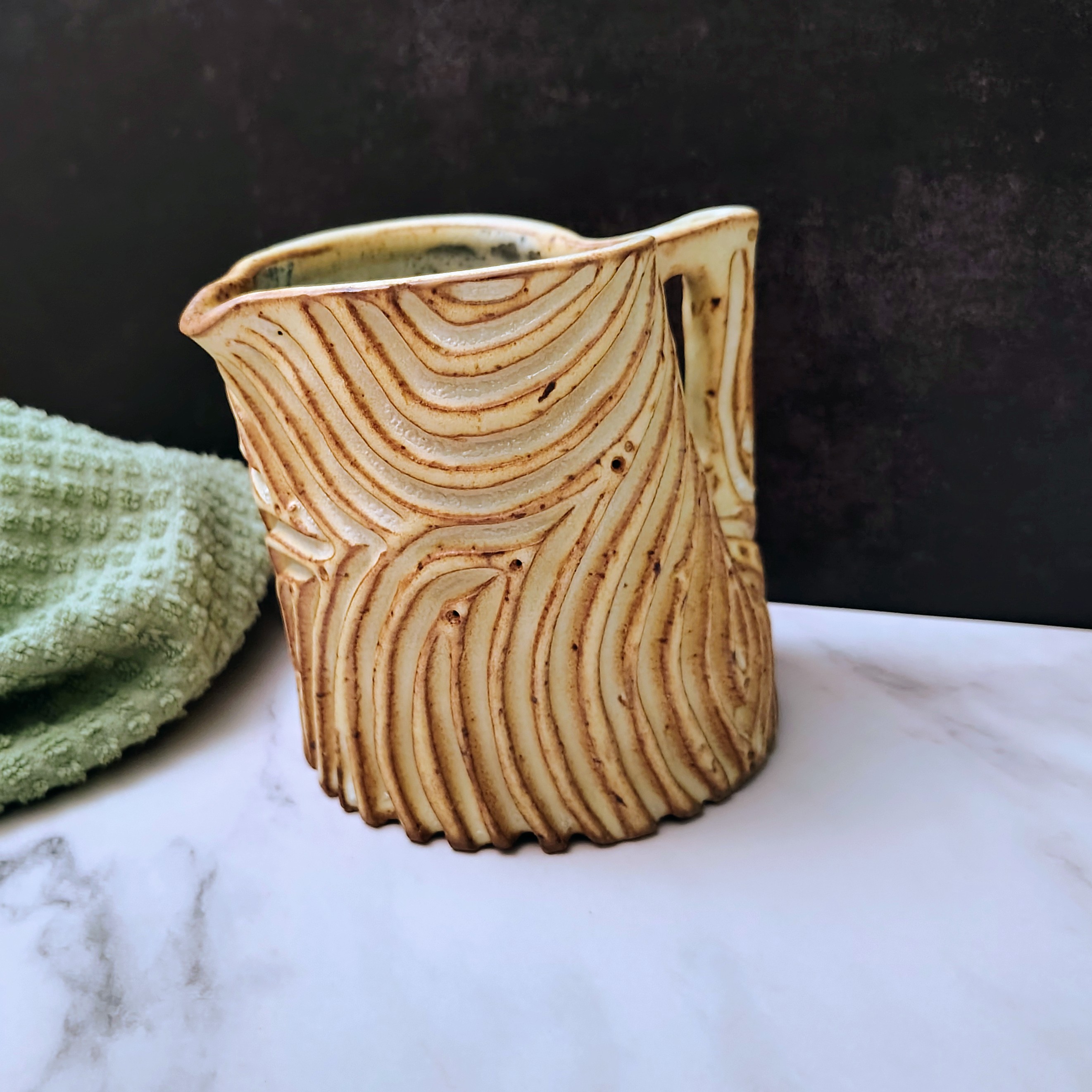 Handcrafted Ceramic Pitcher - 14 oz capacity