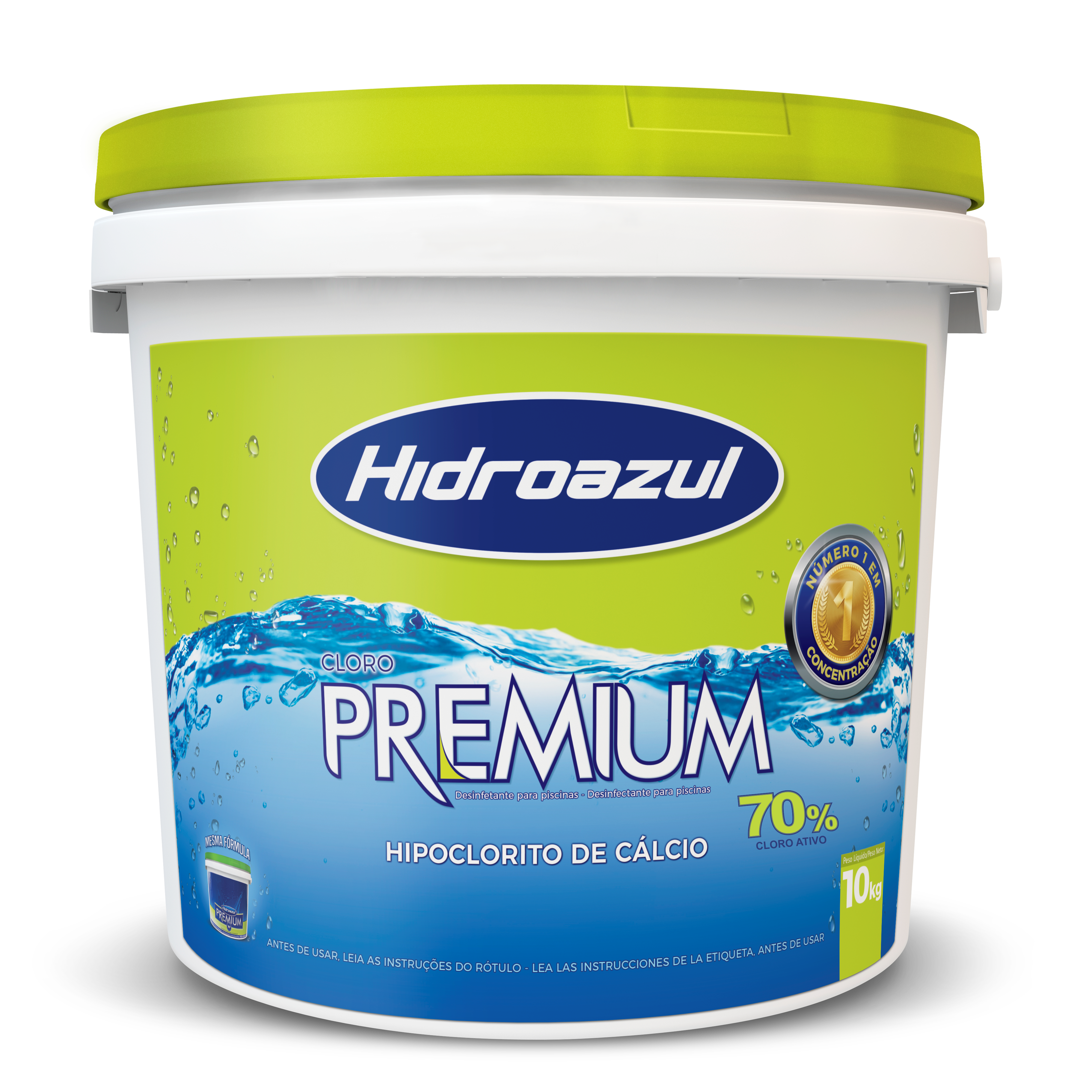 Cloro premium hidroazul 70% 10kg