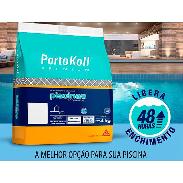 Rejunte para piscinas azul piscinas portokoll sika 4kg