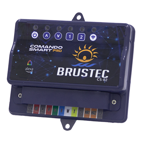  Comando Smart Pro Brustec com 2 Auxiliares com Alexa 