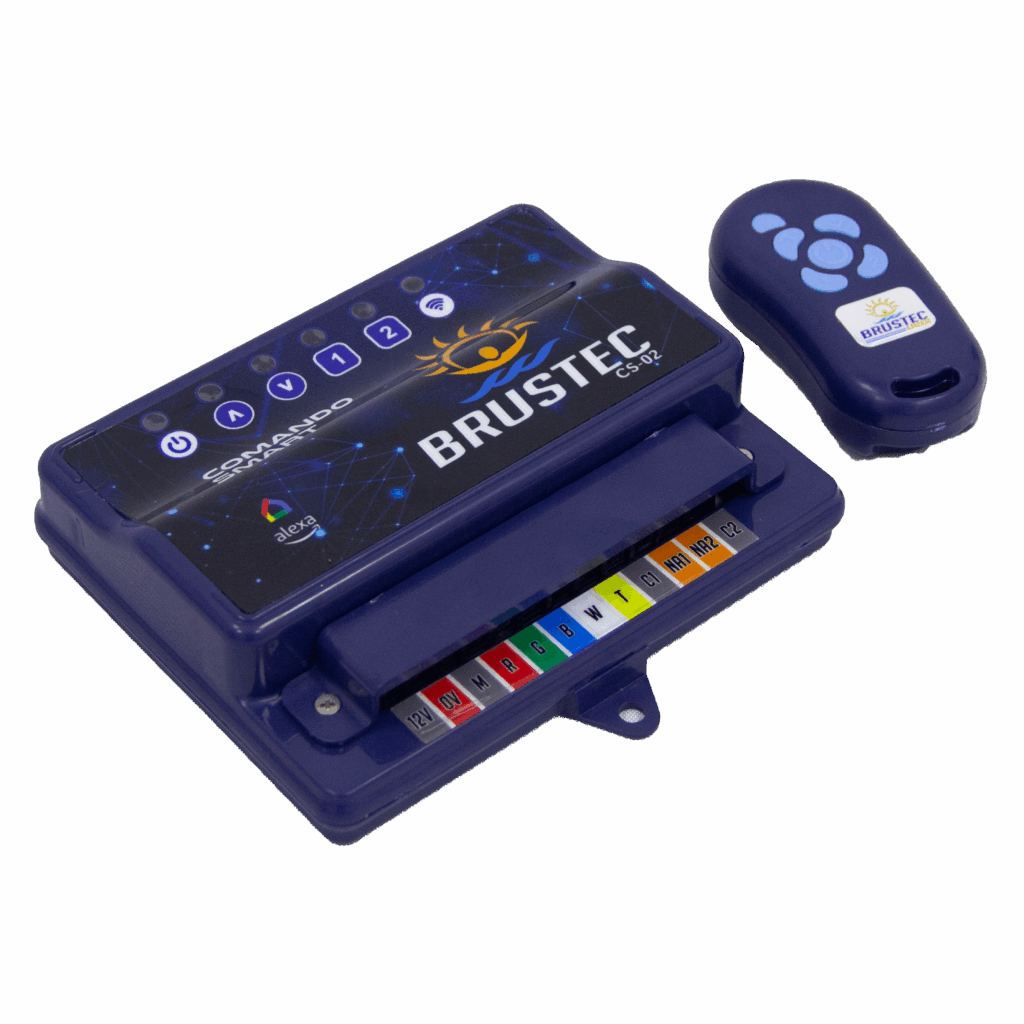  Comando Smart Pro Brustec com 2 Auxiliares com Alexa 