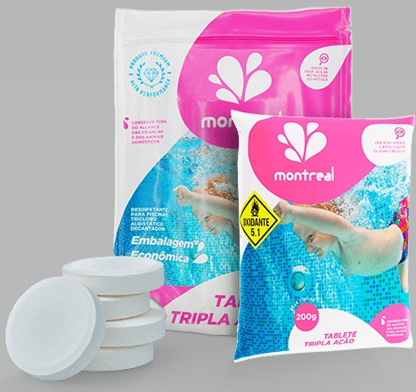 Tablete Tripla Ação para Piscinas Montreal 5un