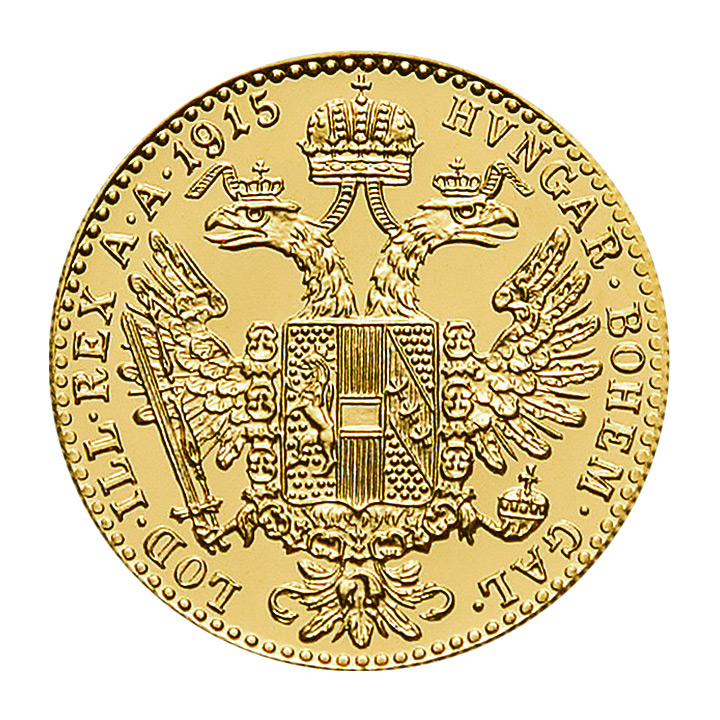 Золотой австрийский дукат 1915 года (новая чеканка) - 3,442 г