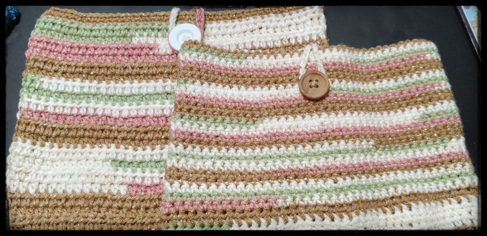 Portalibros de ganchillo grande