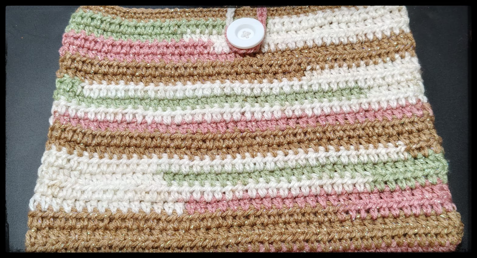 Portalibros de ganchillo grande