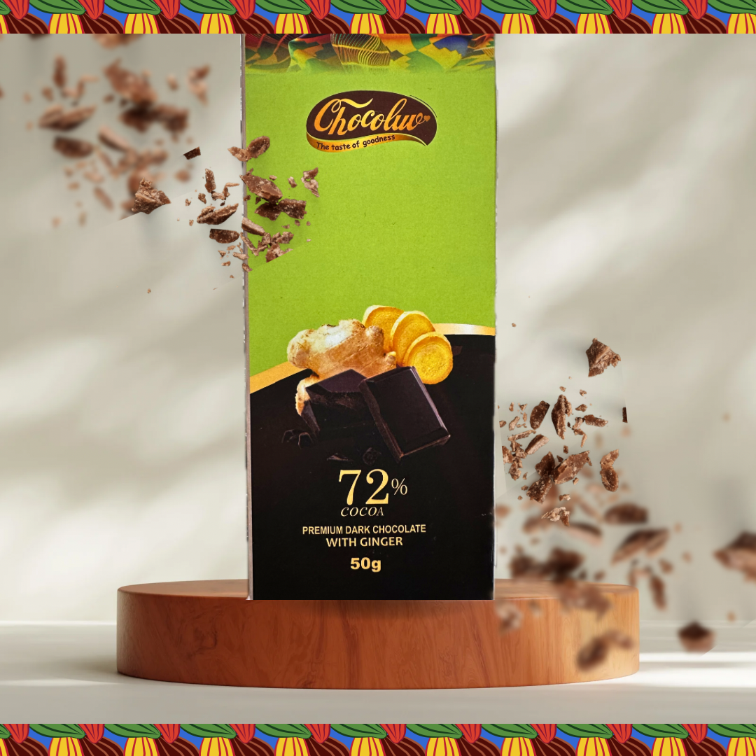 Chocolat noir 72% au Gingembre
