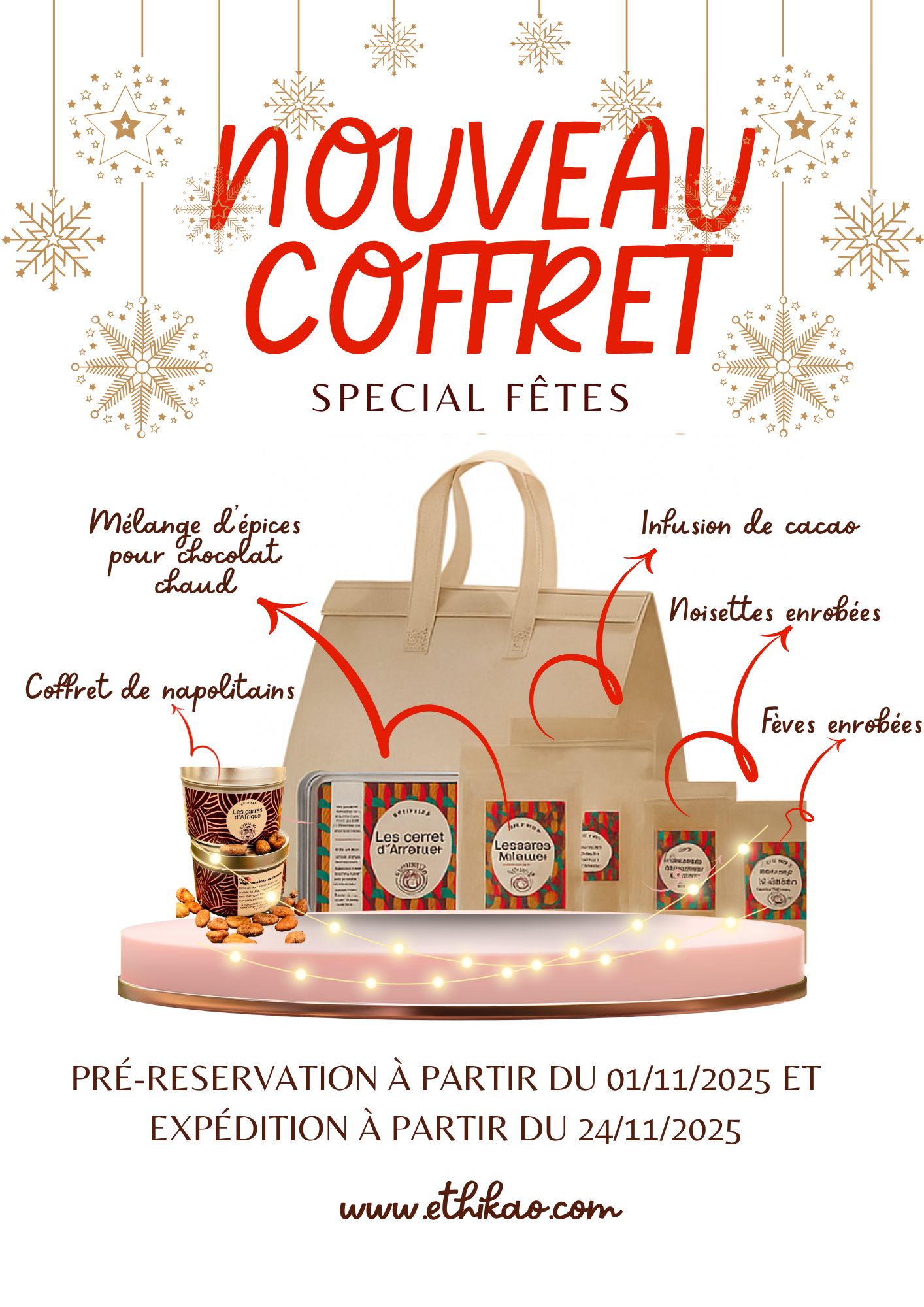 🎁 Coffret Spécial Fêtes de Noël – Voyage Kakao Choco