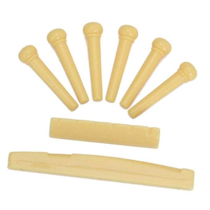 Guitar Bridge Pin, saddle and Nut set