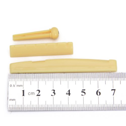 Guitar Bridge Pin, saddle and Nut set