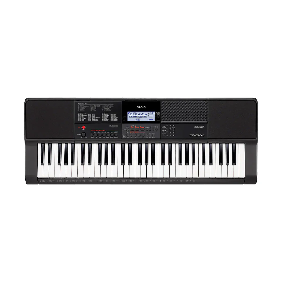 Casio CT-X700 61-Key Touch Sensitive Portable Keyboard with Carry Case (Black)