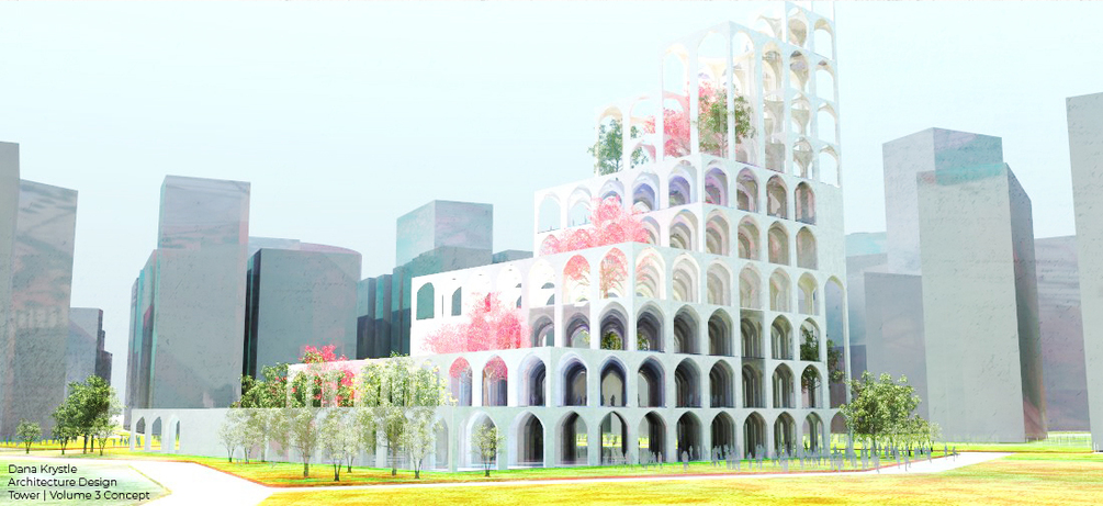 (Rhino3D) Dana Krystle _Tower Volume _ Architecture Design Volume 3