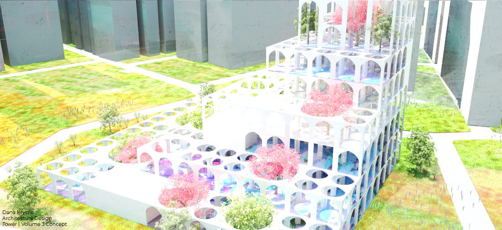 (Rhino3D) Dana Krystle _Tower Volume _ Architecture Design Volume 3