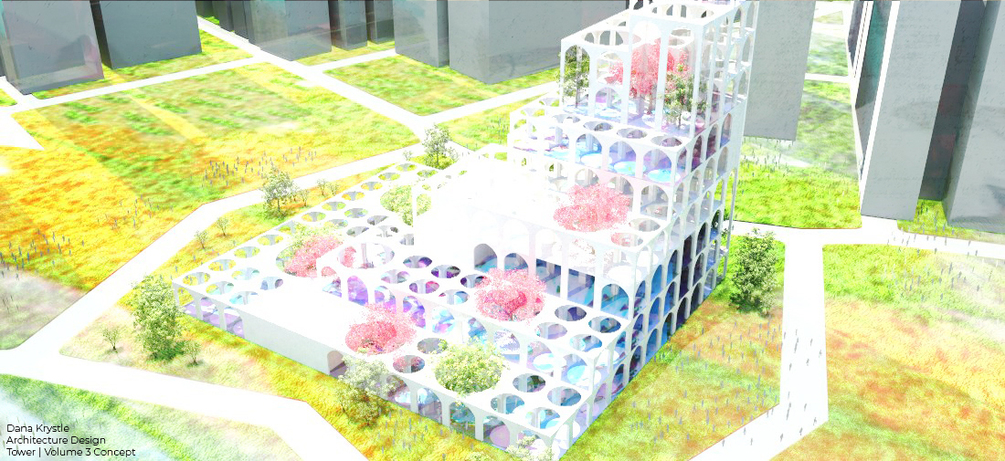 (Rhino3D) Dana Krystle _Tower Volume _ Architecture Design Volume 3
