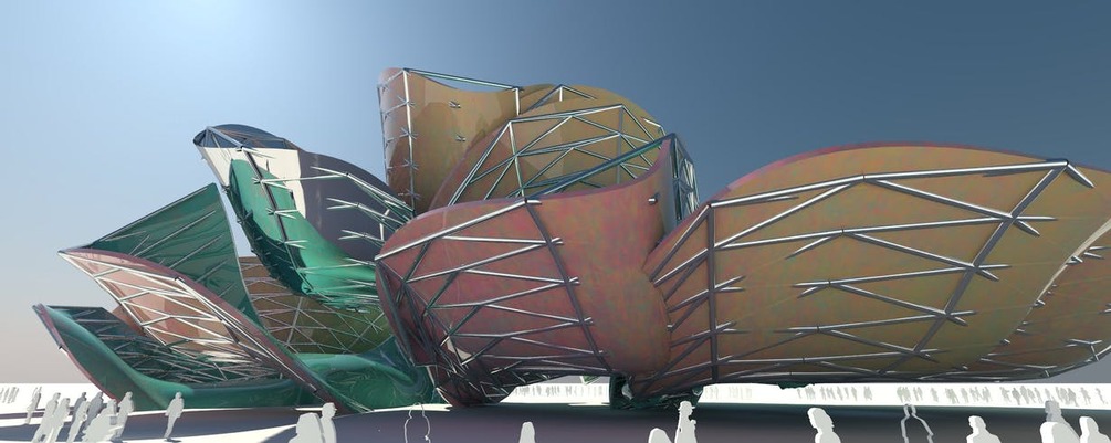 (Rhino3D+3DsMax+Grasshopper Script) PETAL_ARCHITECTURE CONCEPT NO. 24