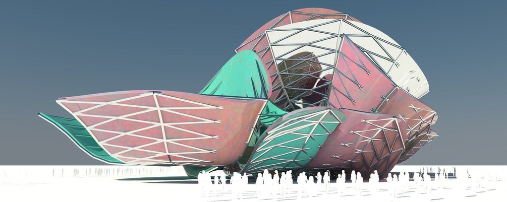 (Rhino3D+3DsMax+Grasshopper Script) PETAL_ARCHITECTURE CONCEPT NO. 24