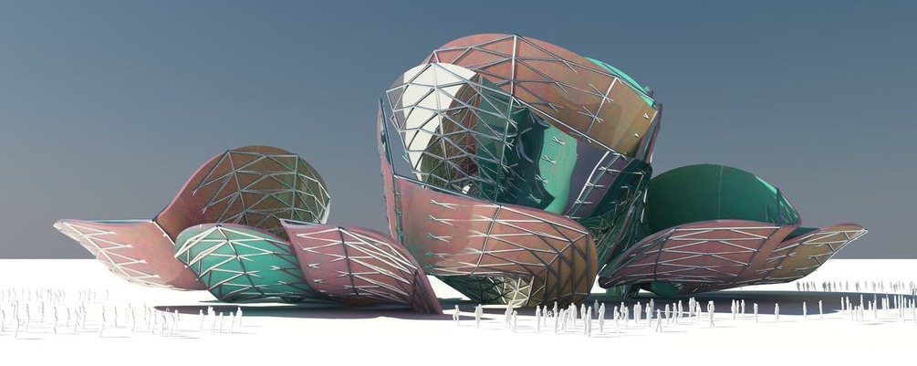 (Rhino3D+3DsMax+Grasshopper Script) PETAL_ARCHITECTURE CONCEPT NO. 24