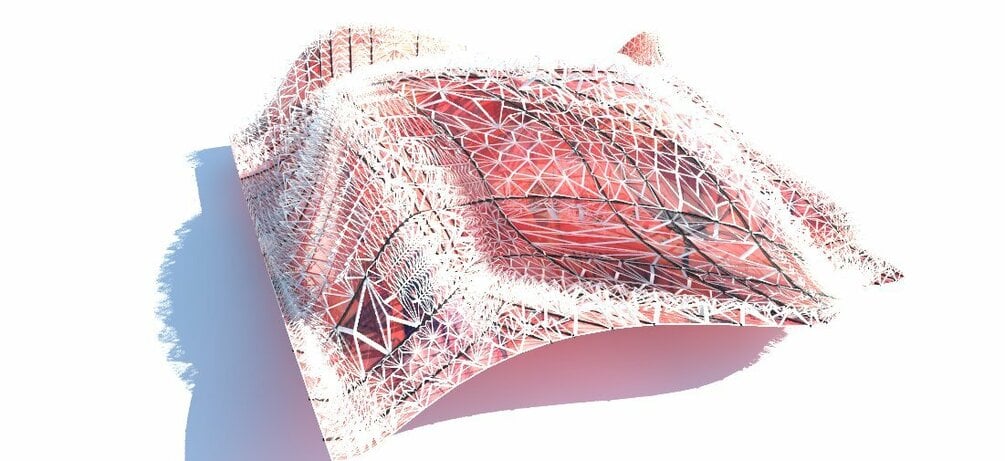 Surface Structure with Weaverbird | Grasshopper Script + 3D Model