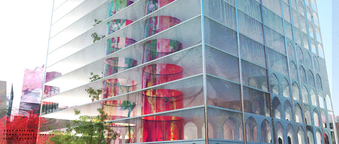 (Rhino3D) Dana Krystle _Mixed-Use Tower 2021_ Architecture Design Volume 7