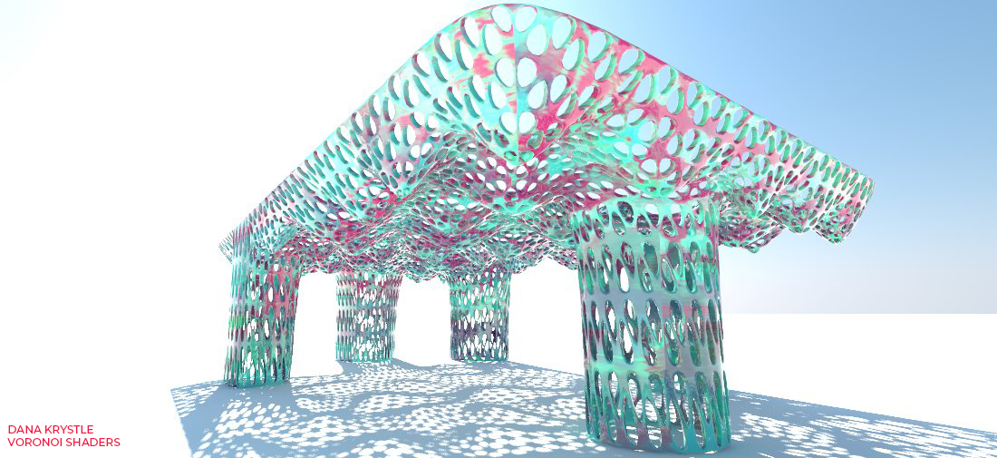 Voronoi Shaders | Grasshopper Script + 3D Model