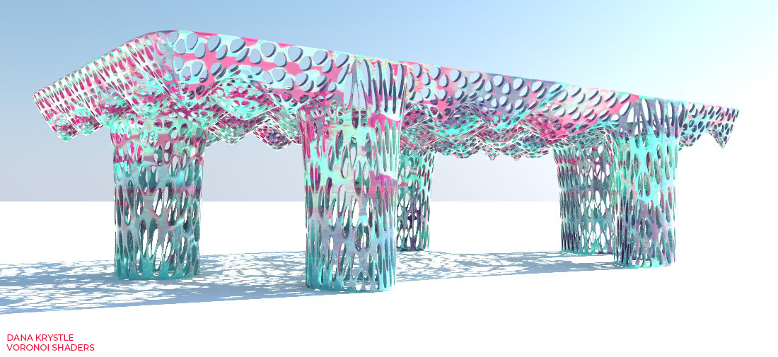 Voronoi Shaders | Grasshopper Script + 3D Model