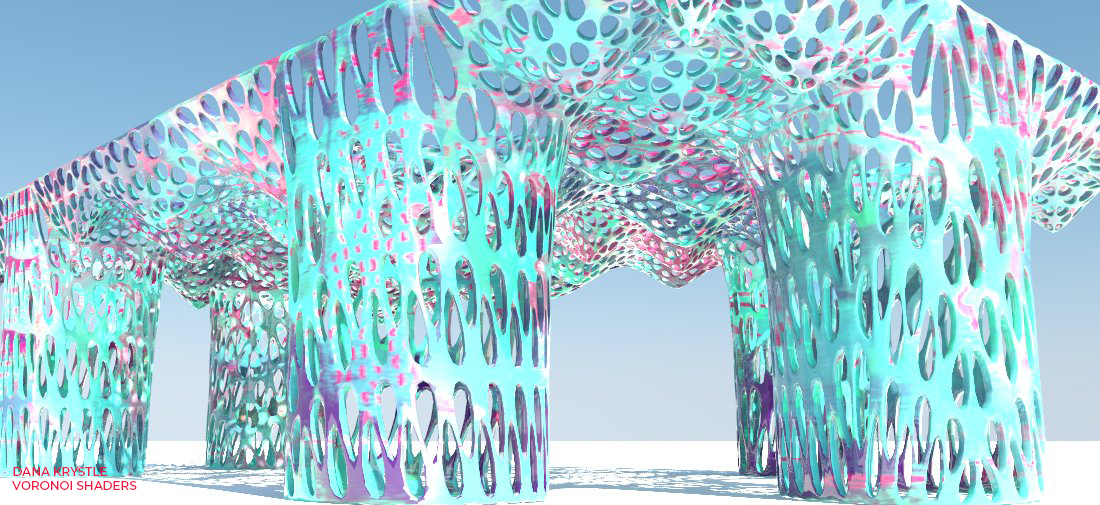 Voronoi Shaders | Grasshopper Script + 3D Model