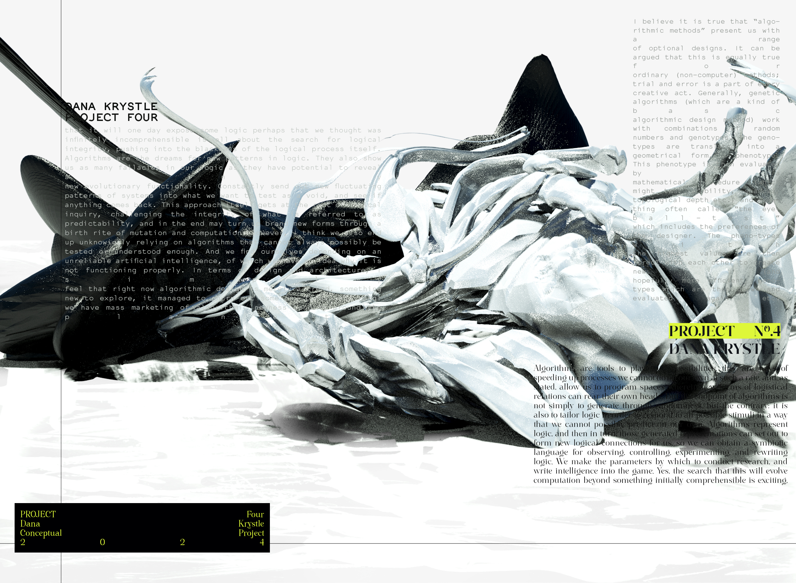 PROJECT FOUR - Architecture 3D CONCEPT - Experimental Design