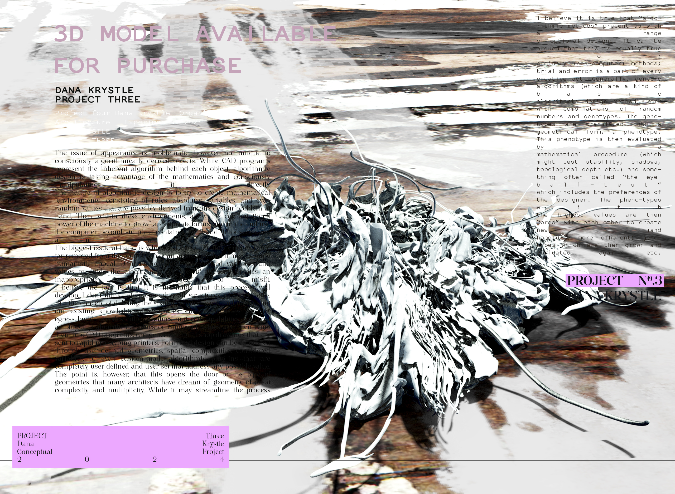 PROJECT THREE- Architecture 3D CONCEPT - Experimental Design