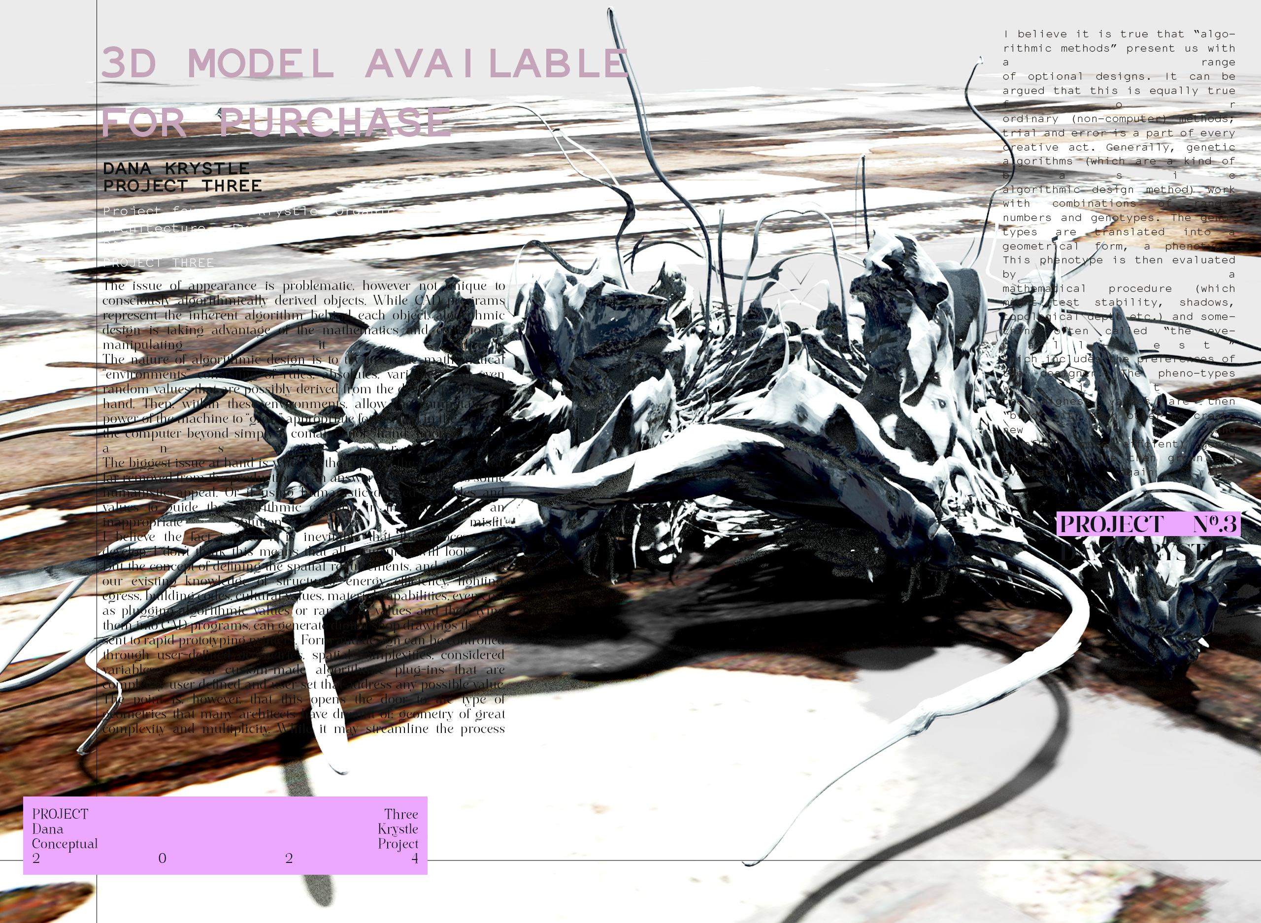 PROJECT THREE- Architecture 3D CONCEPT - Experimental Design 