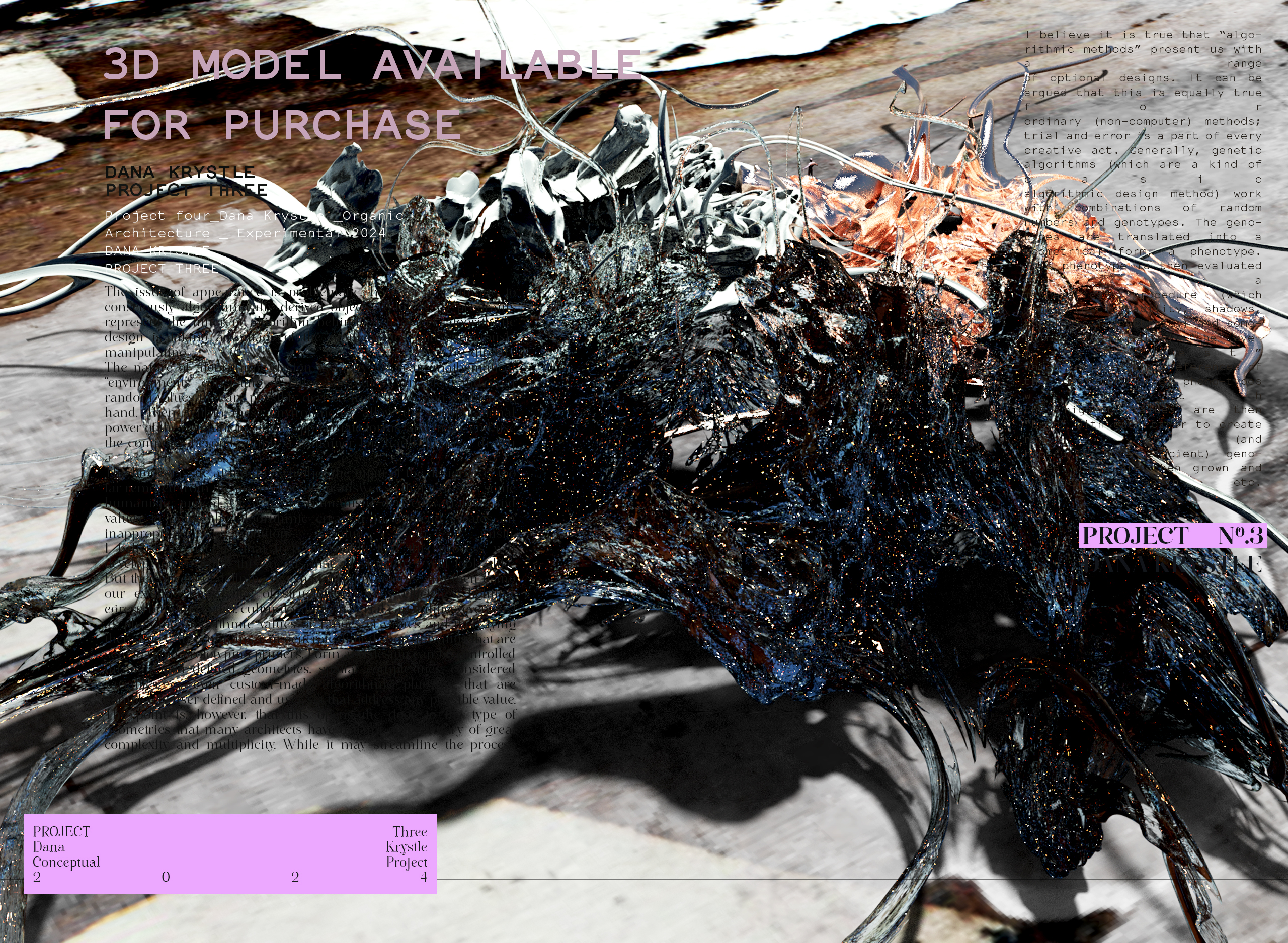 PROJECT THREE- Architecture 3D CONCEPT - Experimental Design 