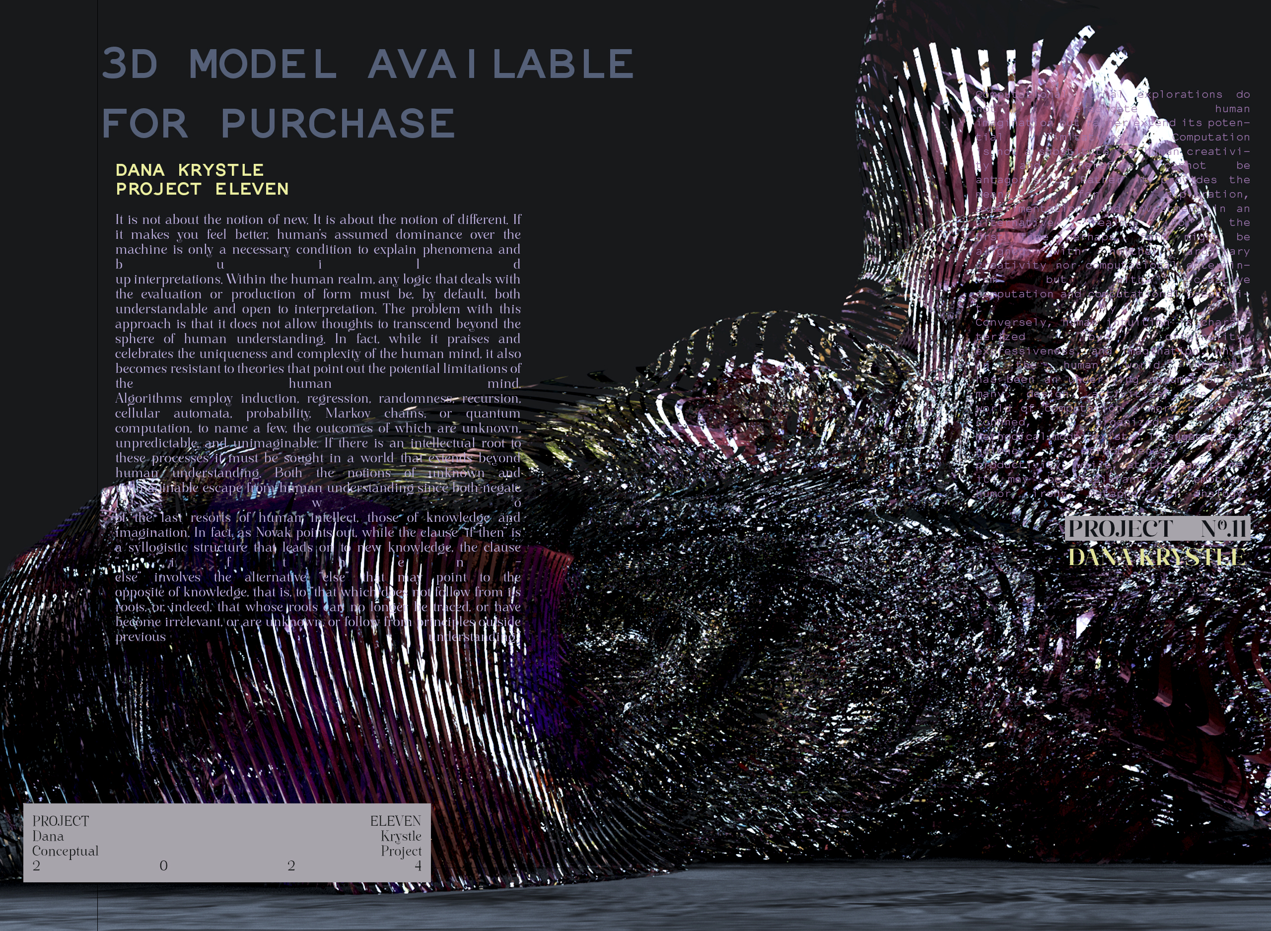 PROJECT ELEVEN - Architecture 3D CONCEPT - Experimental Design