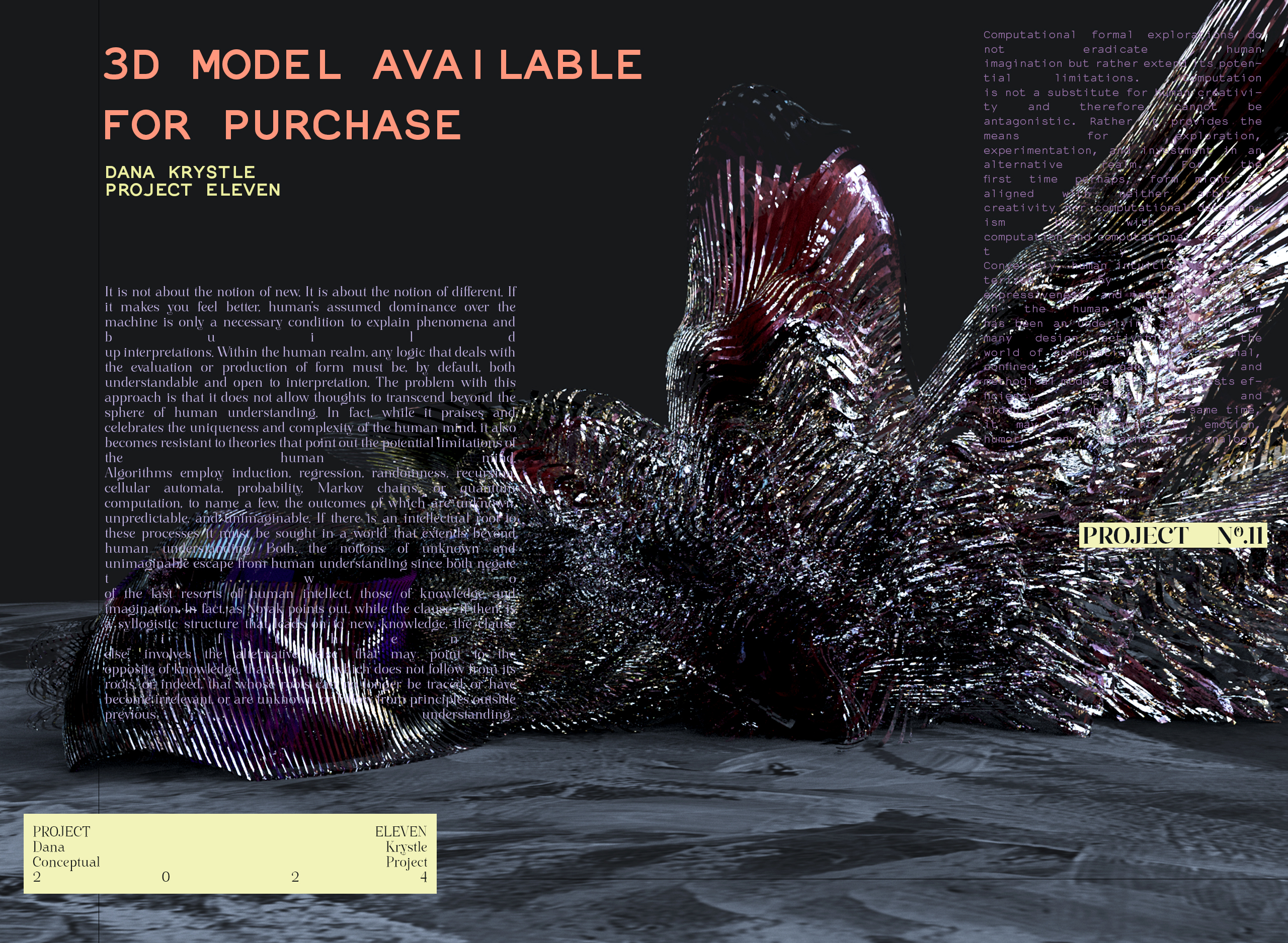 PROJECT ELEVEN - Architecture 3D CONCEPT - Experimental Design