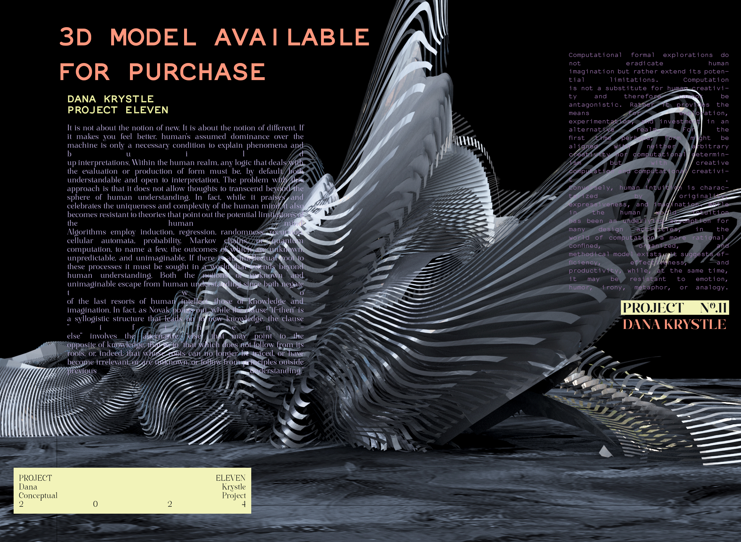 PROJECT ELEVEN - Architecture 3D CONCEPT - Experimental Design