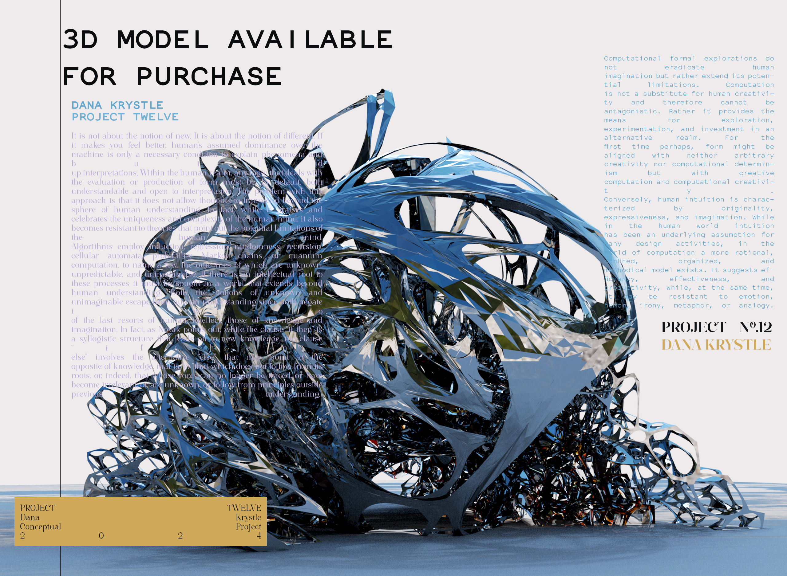 PROJECT TWELVE - Architecture 3D CONCEPT - Experimental Design