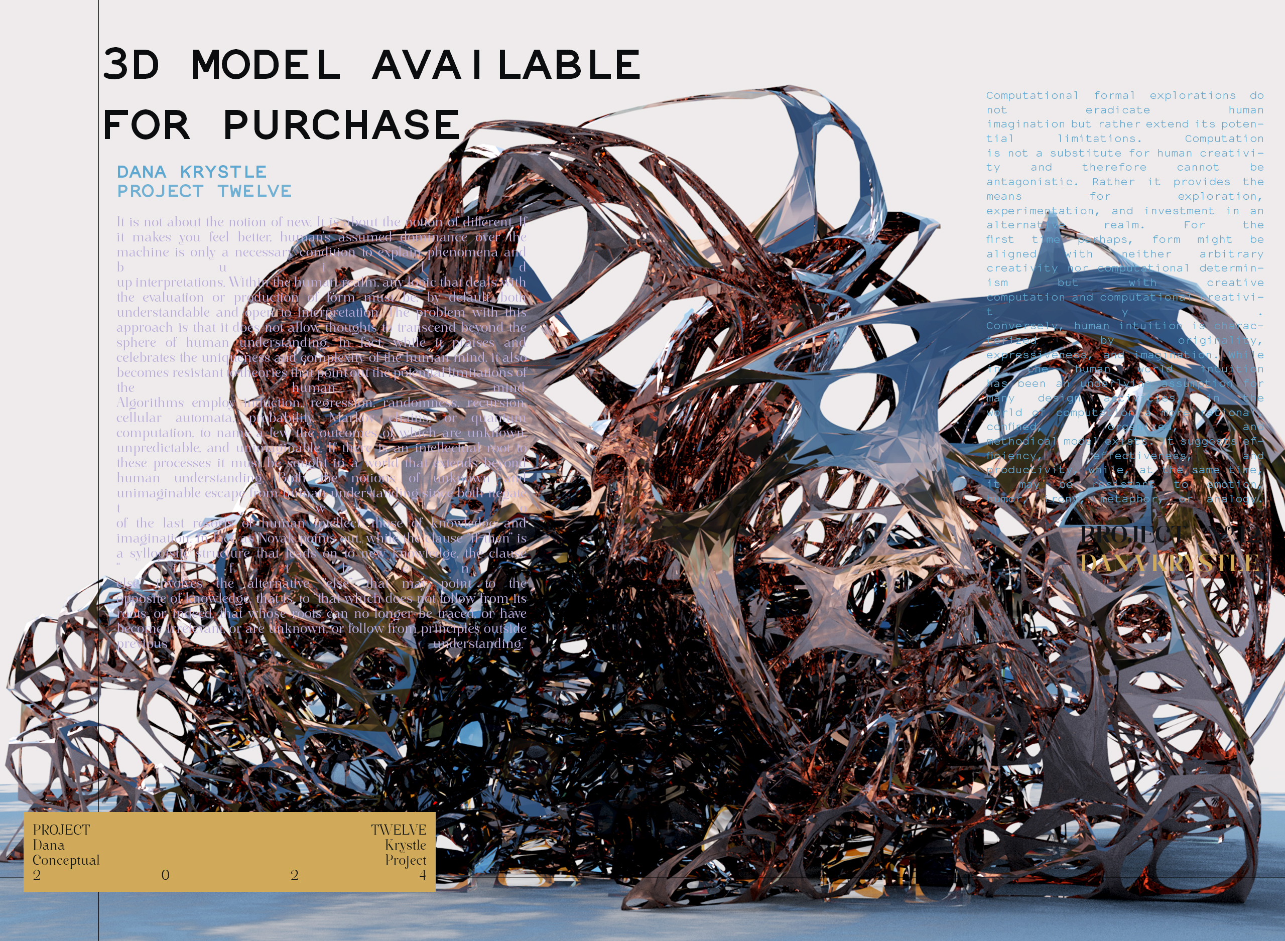 PROJECT TWELVE - Architecture 3D CONCEPT - Experimental Design