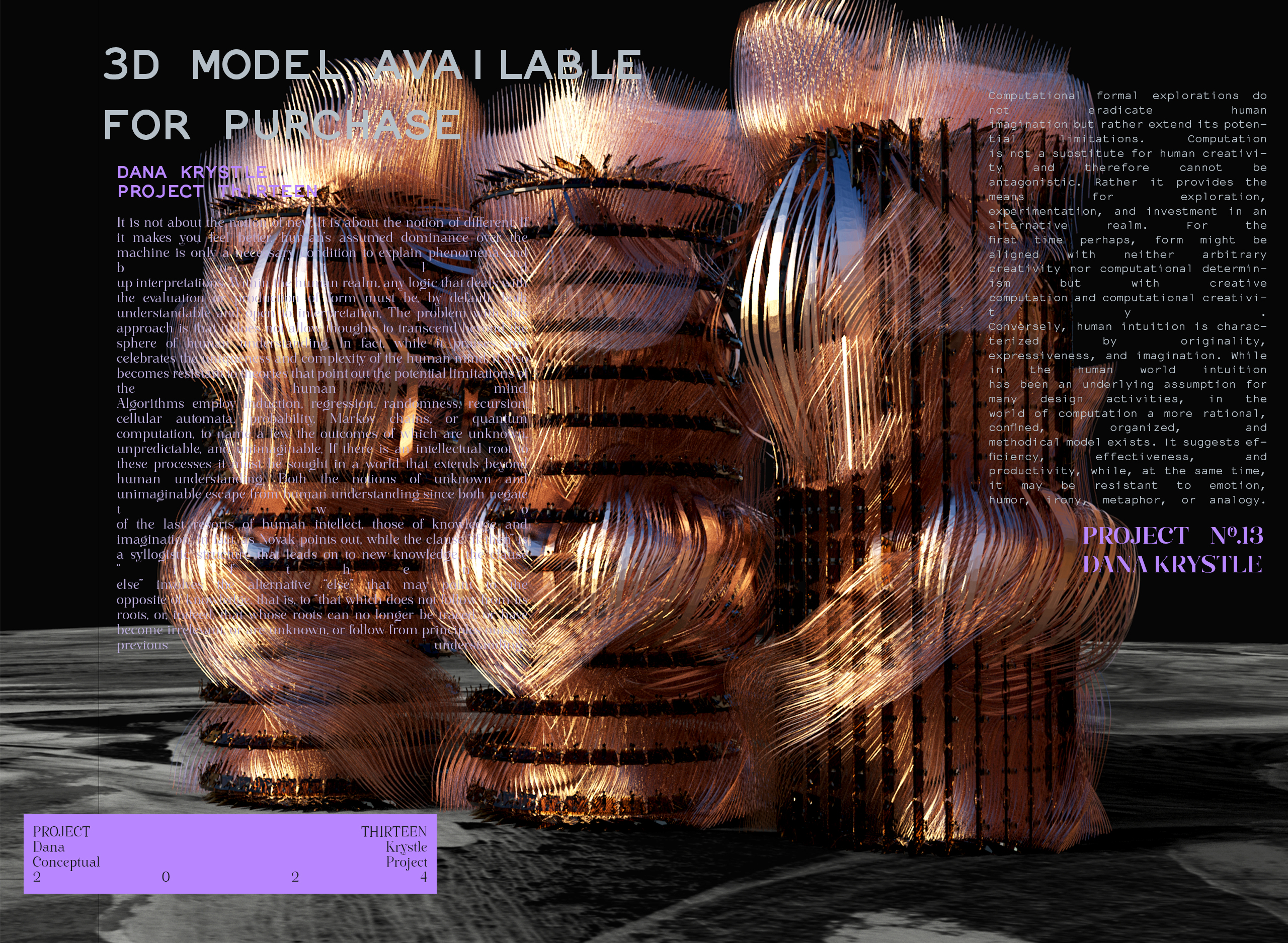 PROJECT THIRTEEN - Architecture 3D CONCEPT - Experimental Design