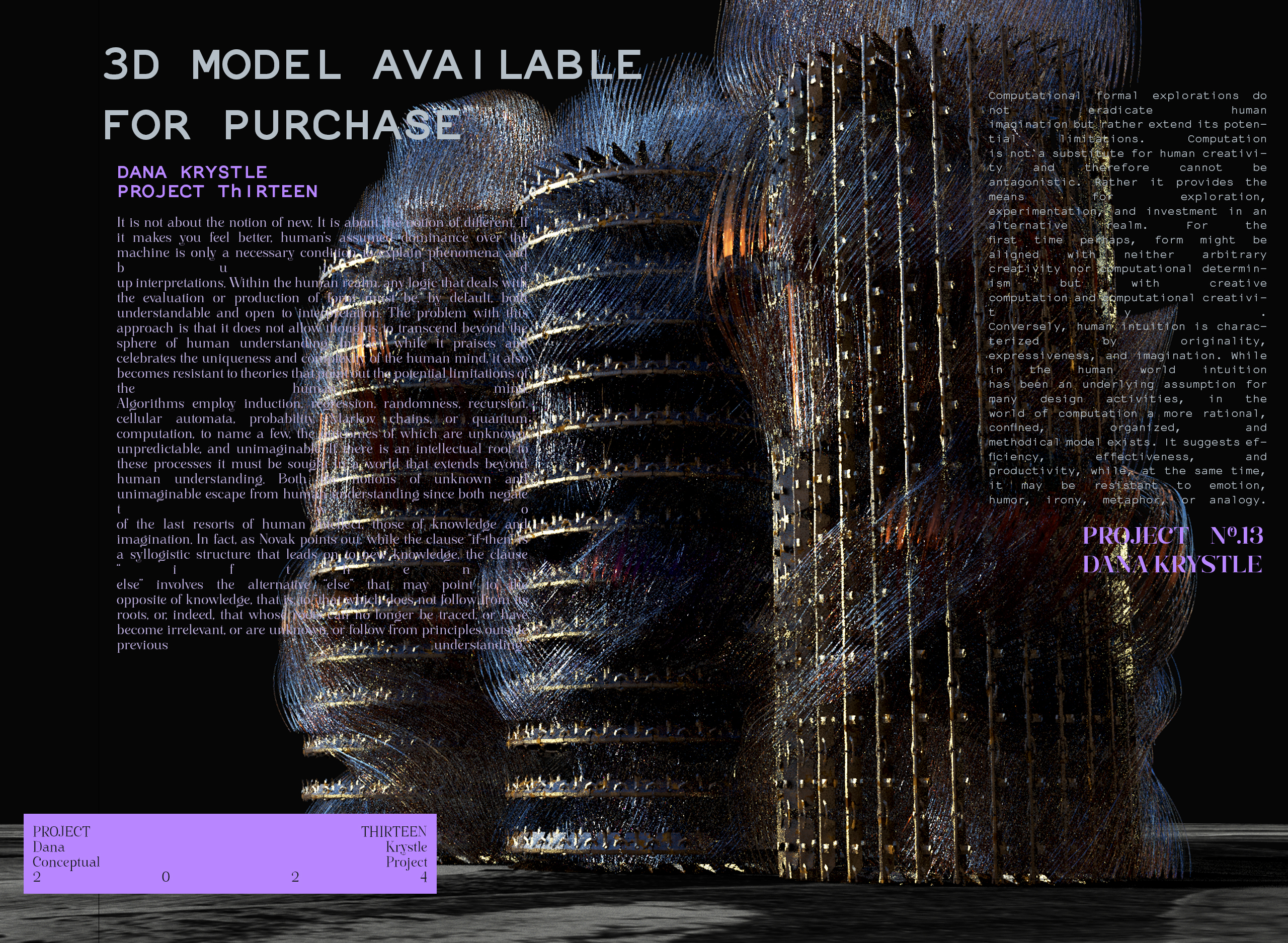 PROJECT THIRTEEN - Architecture 3D CONCEPT - Experimental Design