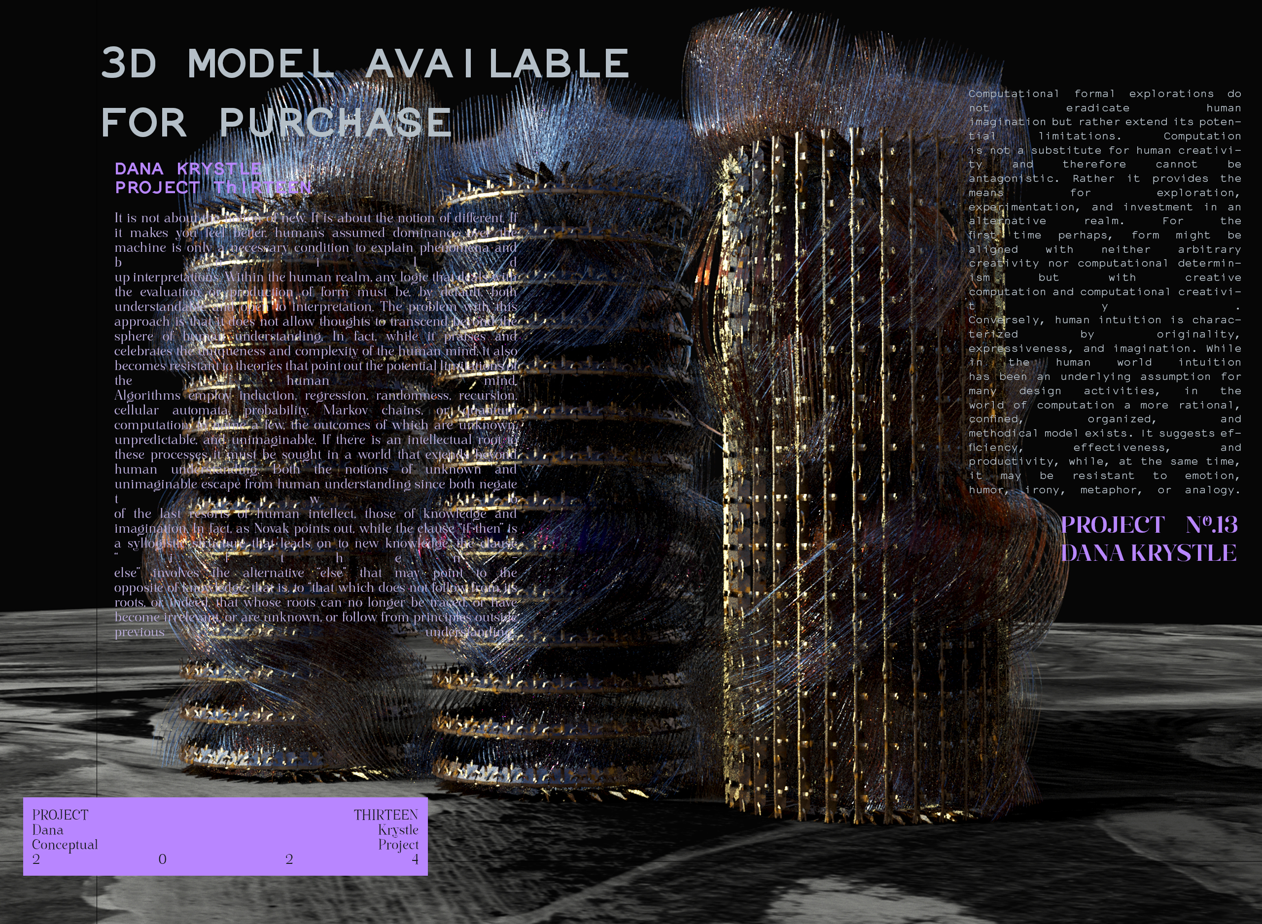 PROJECT THIRTEEN - Architecture 3D CONCEPT - Experimental Design