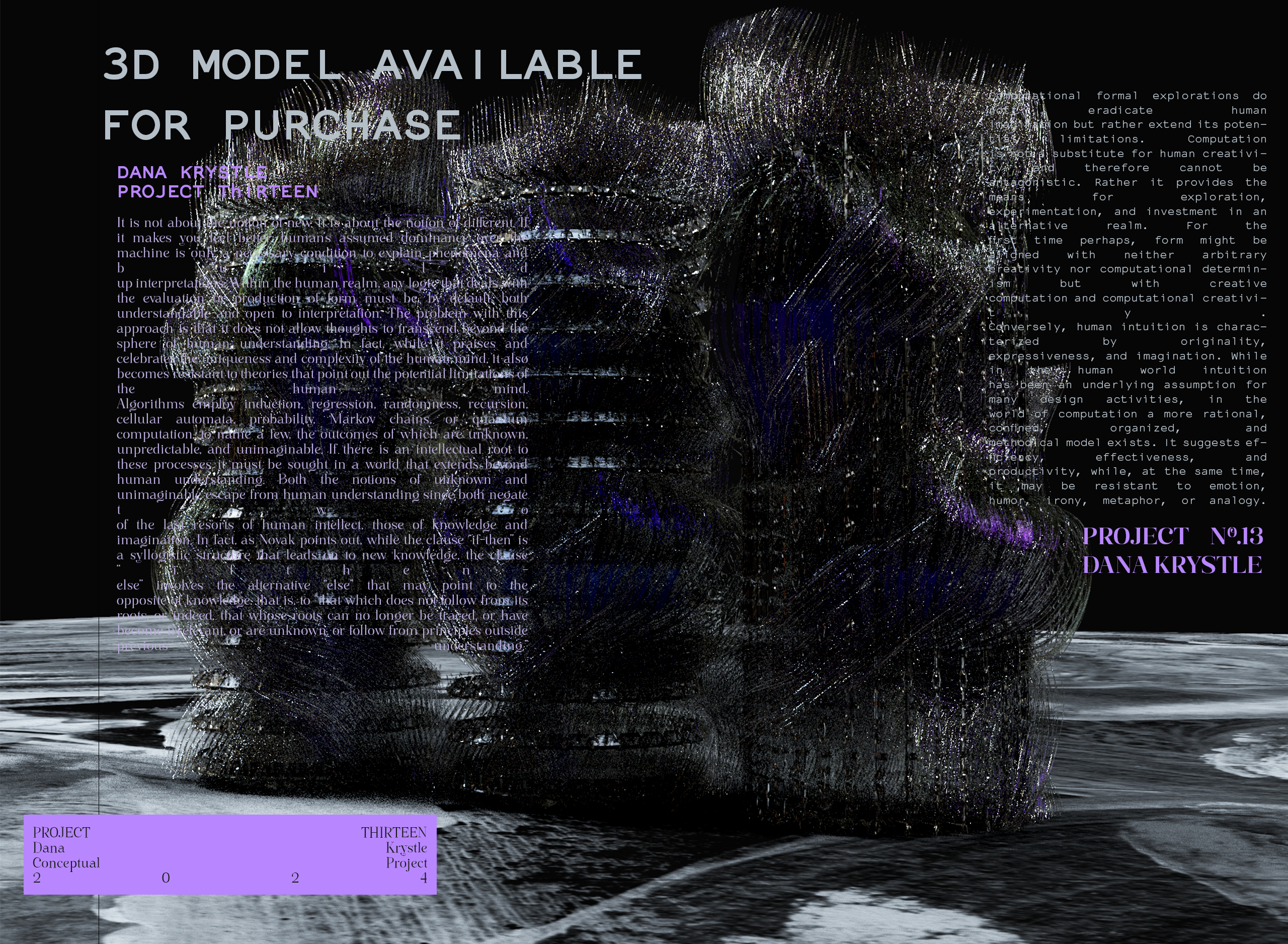 PROJECT THIRTEEN - Architecture 3D CONCEPT - Experimental Design