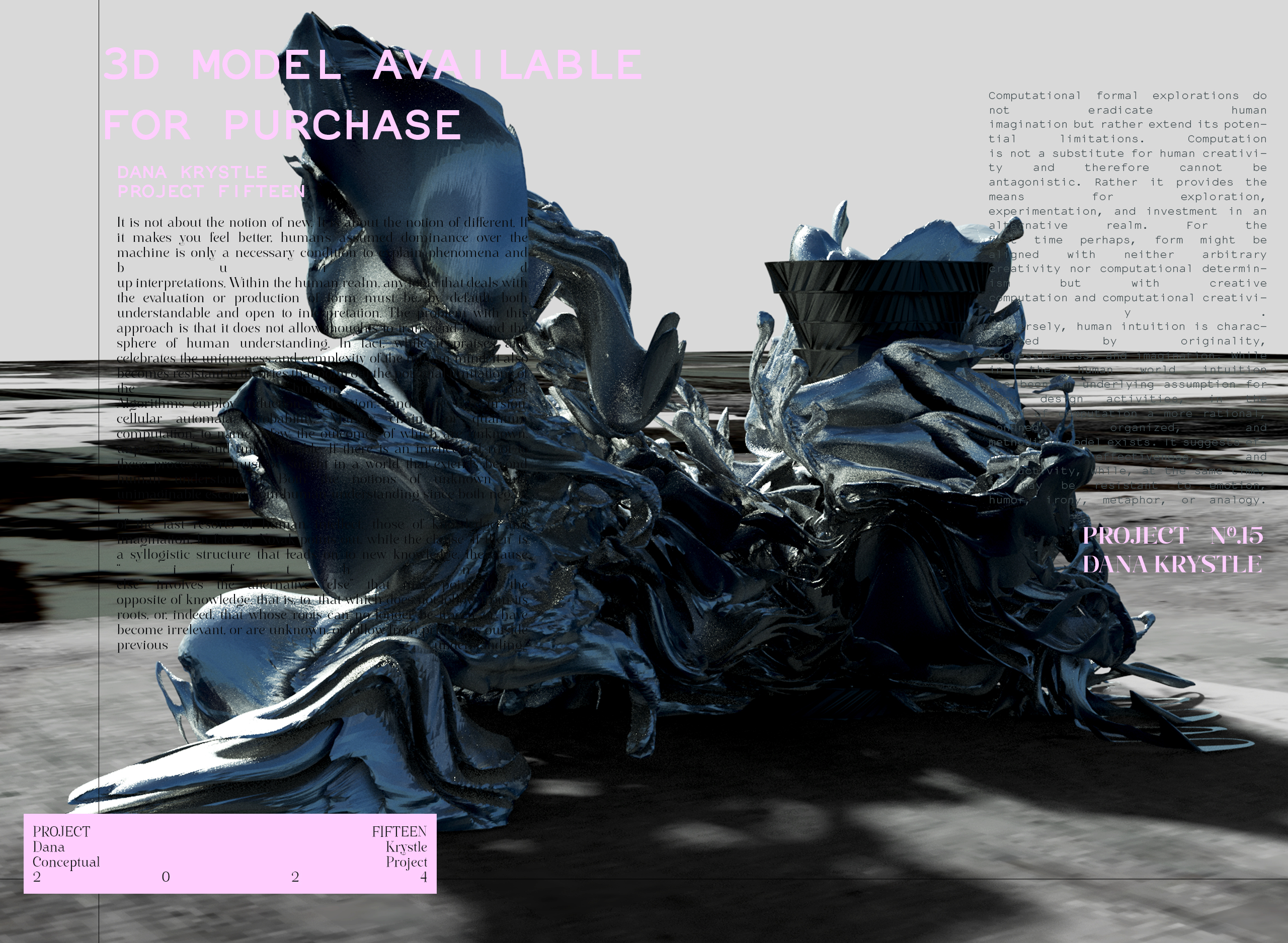 PROJECT FIFTEEN- Architecture 3D CONCEPT - Experimental Design