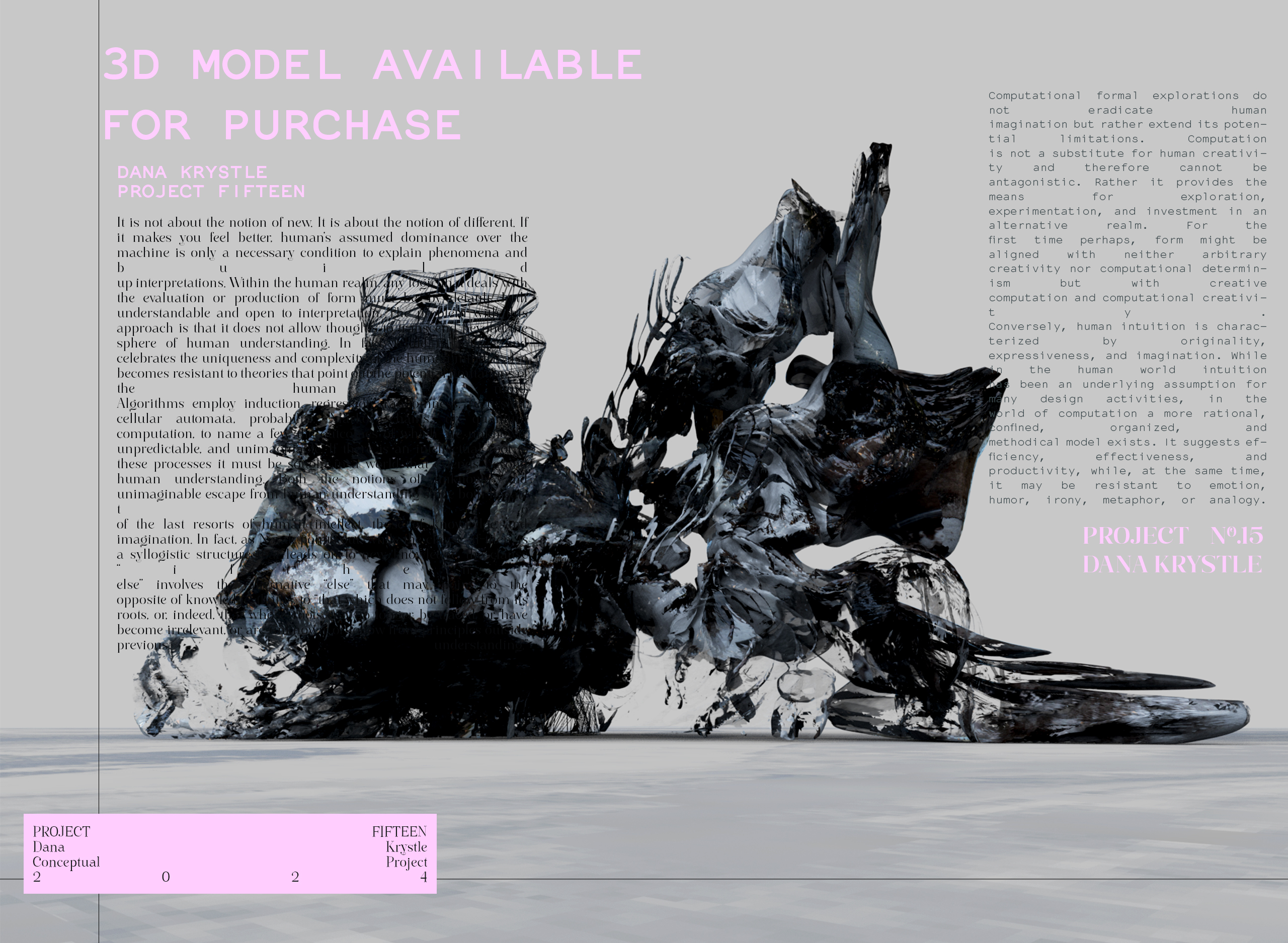 PROJECT FIFTEEN- Architecture 3D CONCEPT - Experimental Design