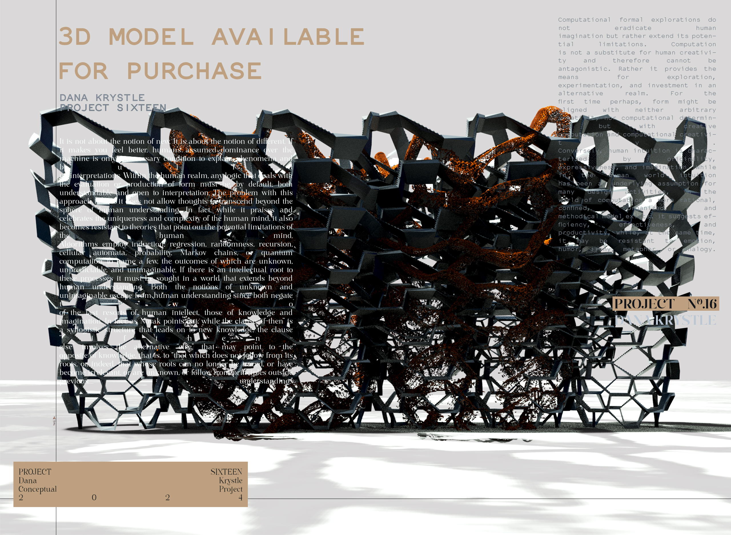 PROJECT SIXTEEN- Architecture 3D CONCEPT - Experimental Design