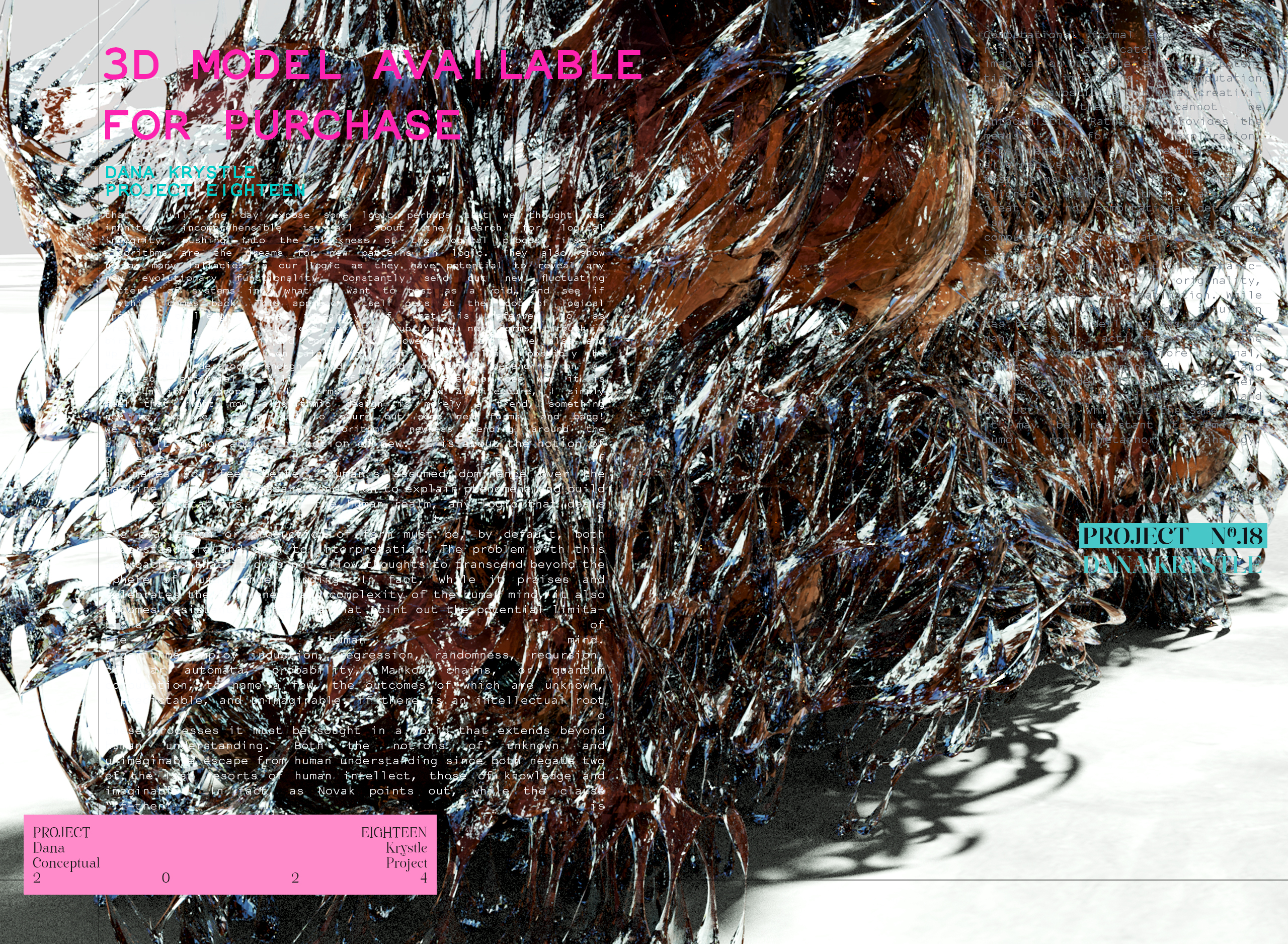 PROJECT EIGHTEEN - Architecture 3D CONCEPT - Experimental Design