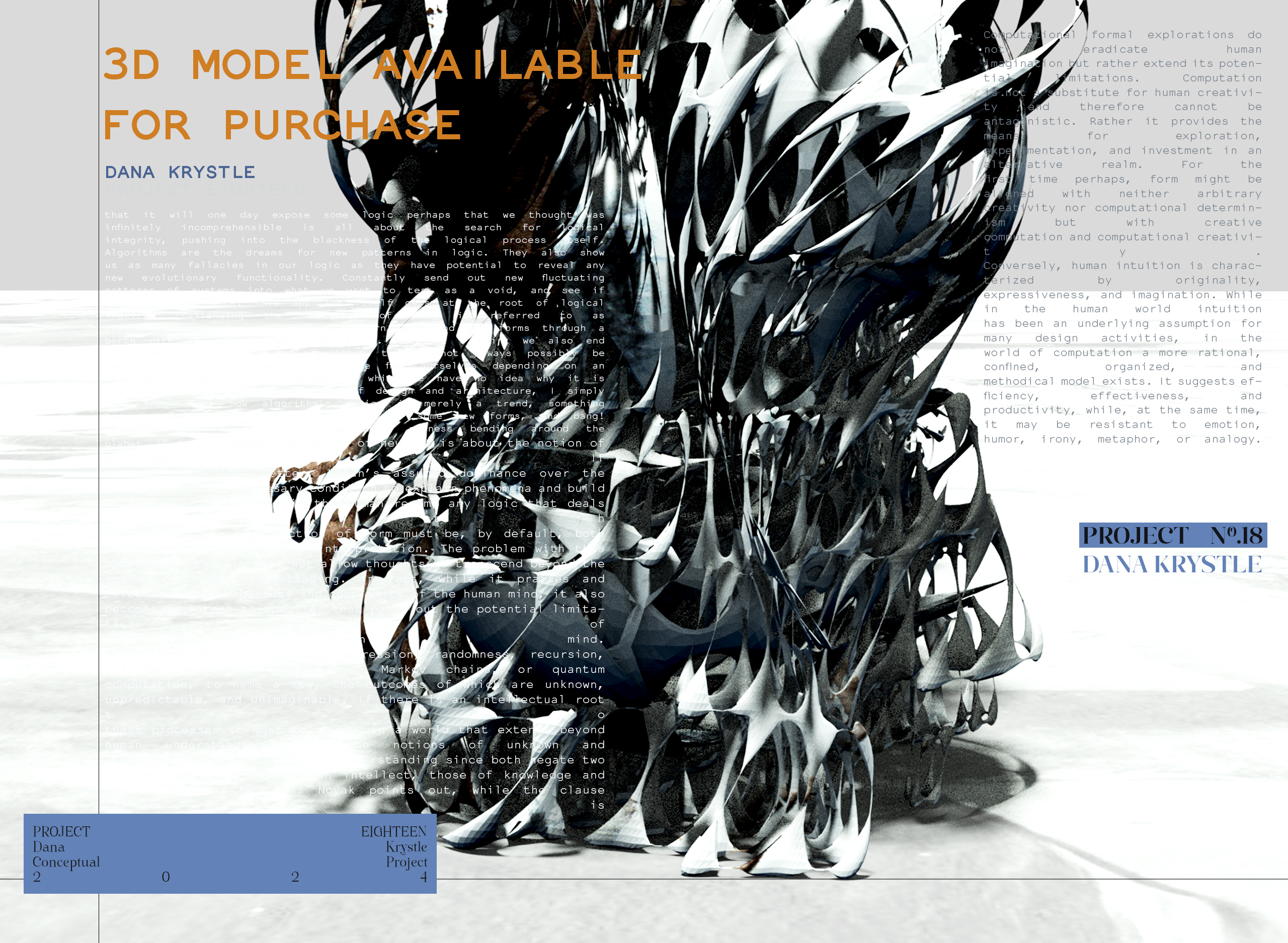 PROJECT EIGHTEEN - Architecture 3D CONCEPT - Experimental Design