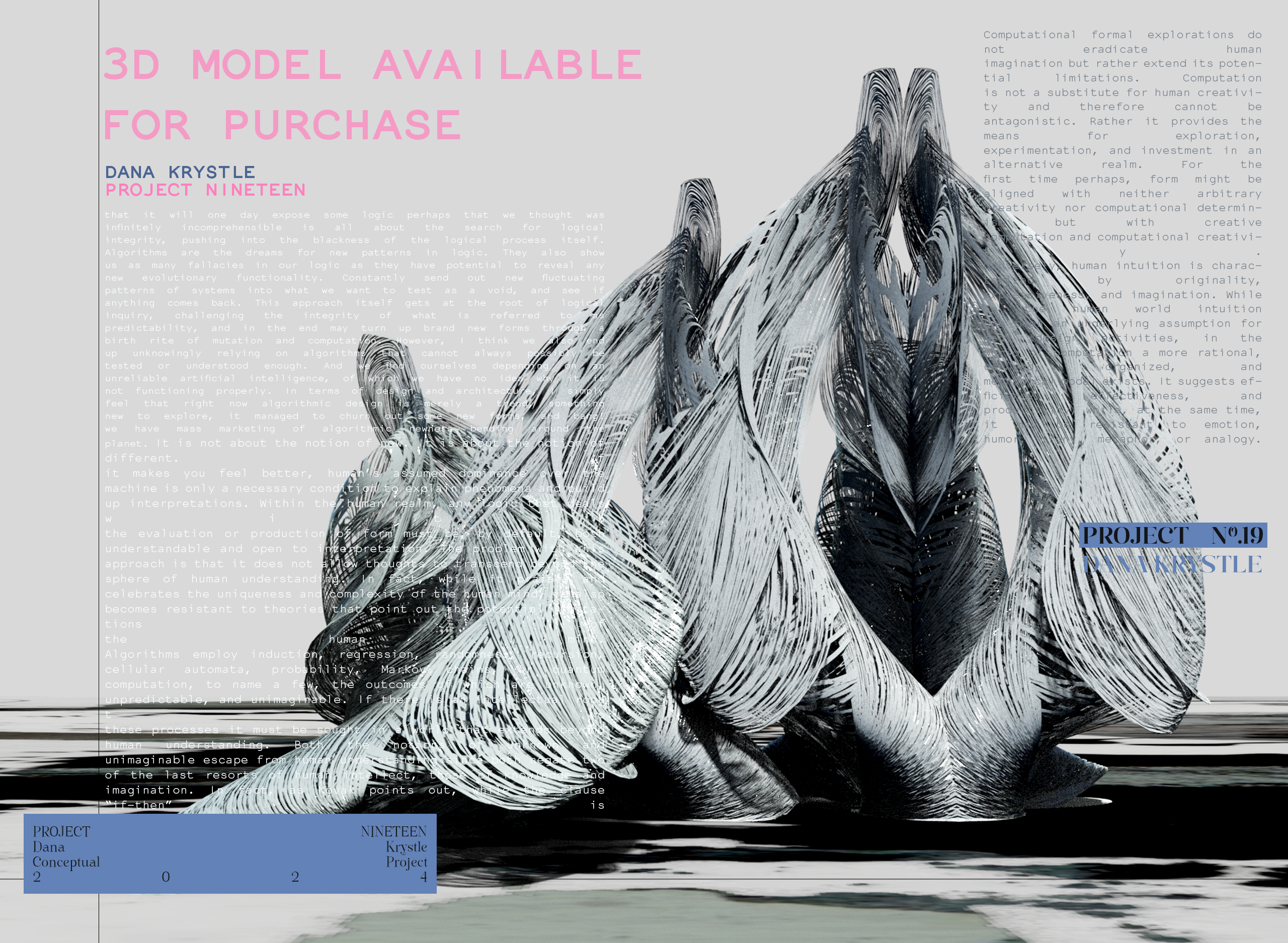 PROJECT NINETEEN- Architecture 3D CONCEPT - Experimental Design