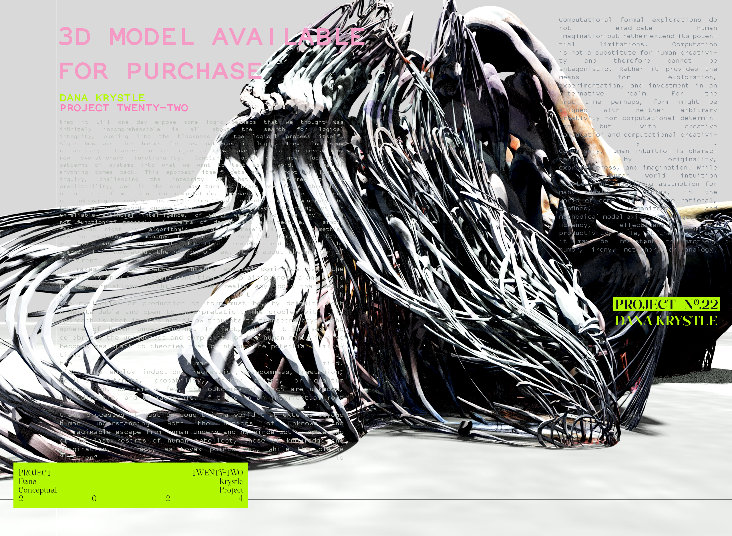 PROJECT TWENTY TWO - Architecture 3D CONCEPT - Experimental Design